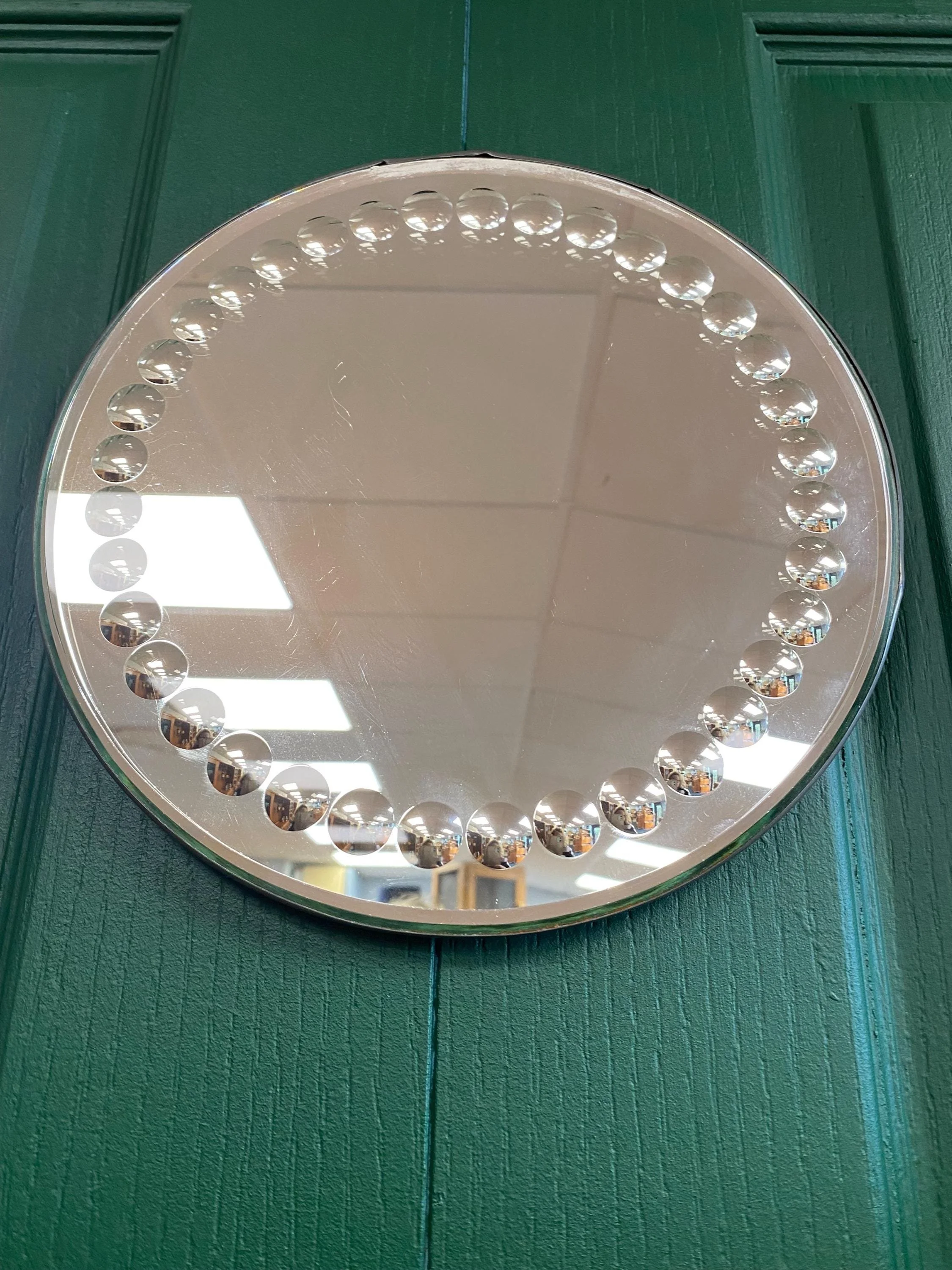 Antique Victorian Circular Sorcerers Mirror