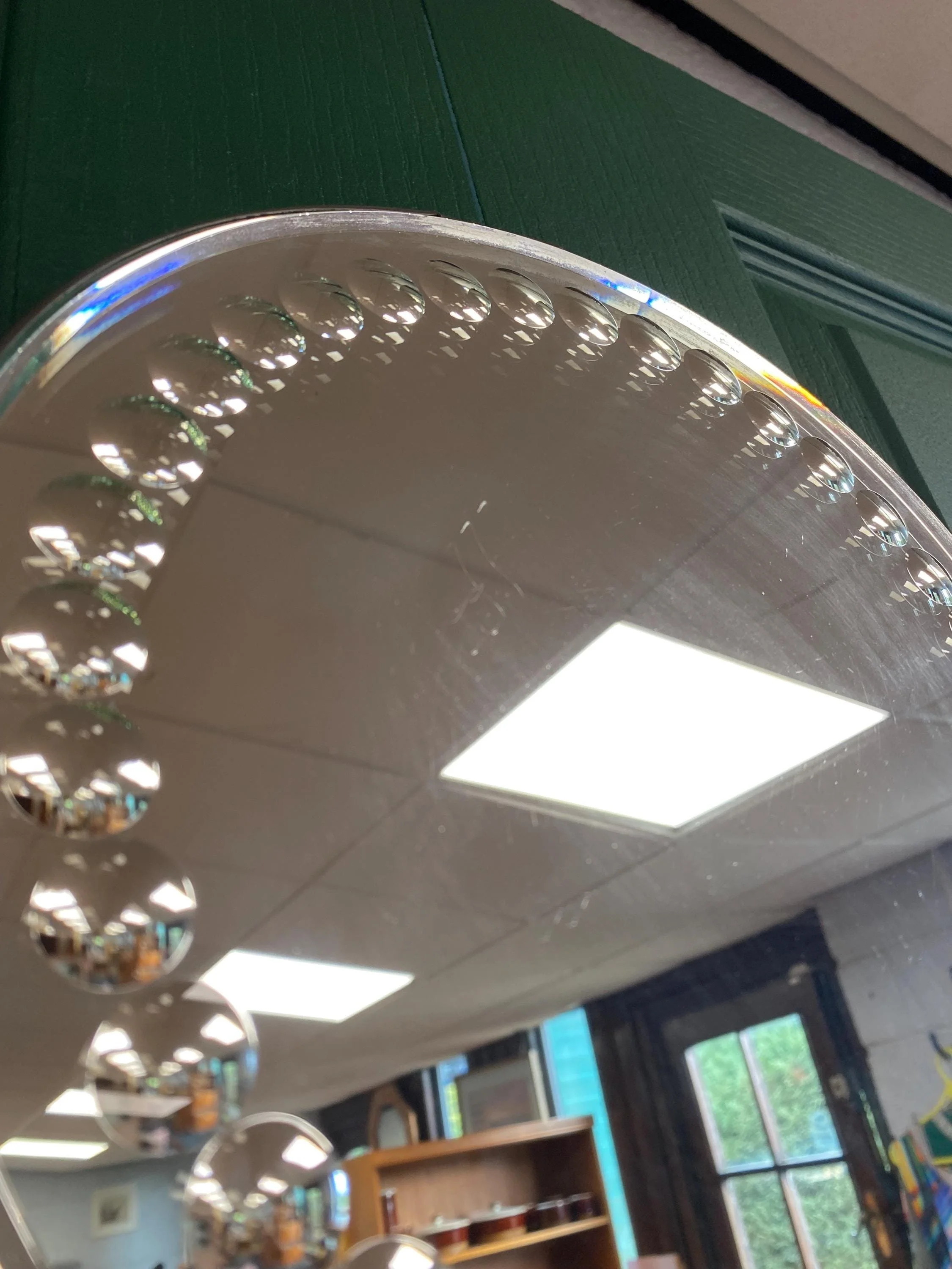 Antique Victorian Circular Sorcerers Mirror