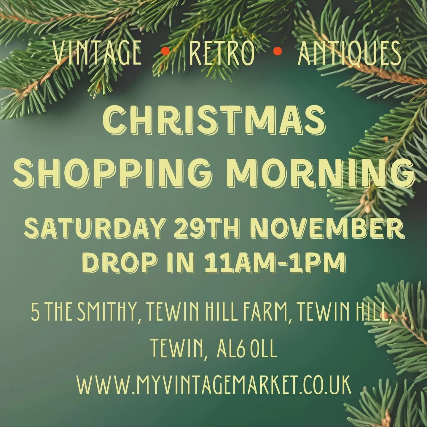 OPEN MORNING TOMORROW 11-1!

Pop in if you can, 5 The Smithy, Tewin Hill Farm, AL6 0LL.

#christmasshopping #christmasevent #hertfordshirebusiness