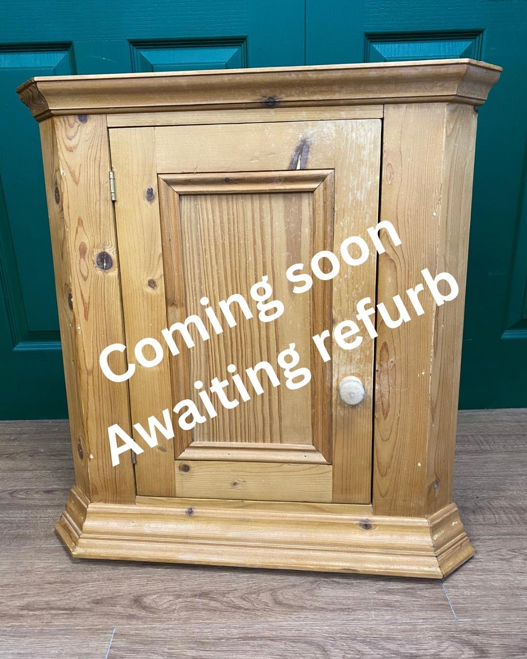 Vintage pine corner wall unit