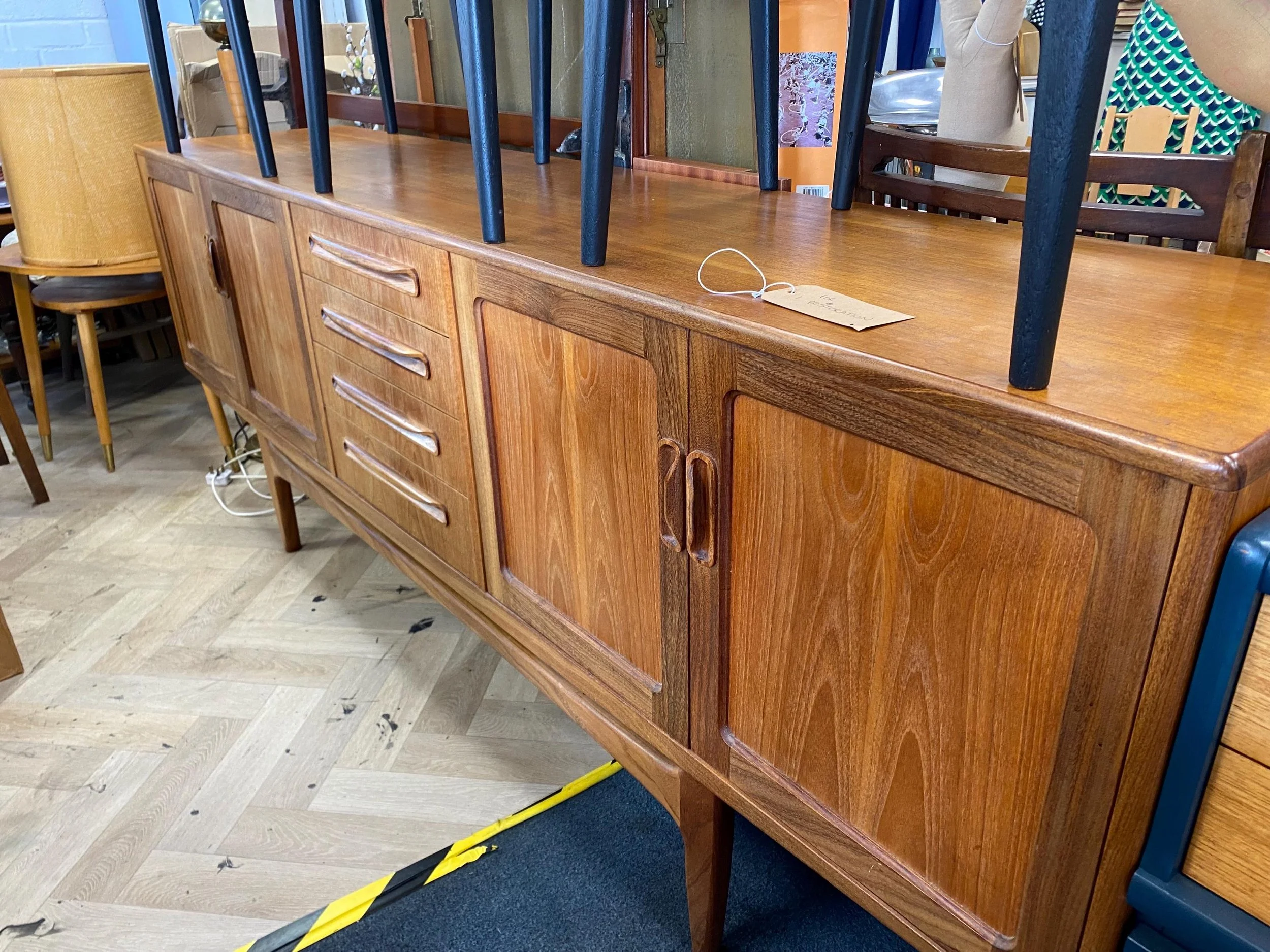 1960s mid century G Plan Long John sideboard by Victor Wilkins in teak and afromosia