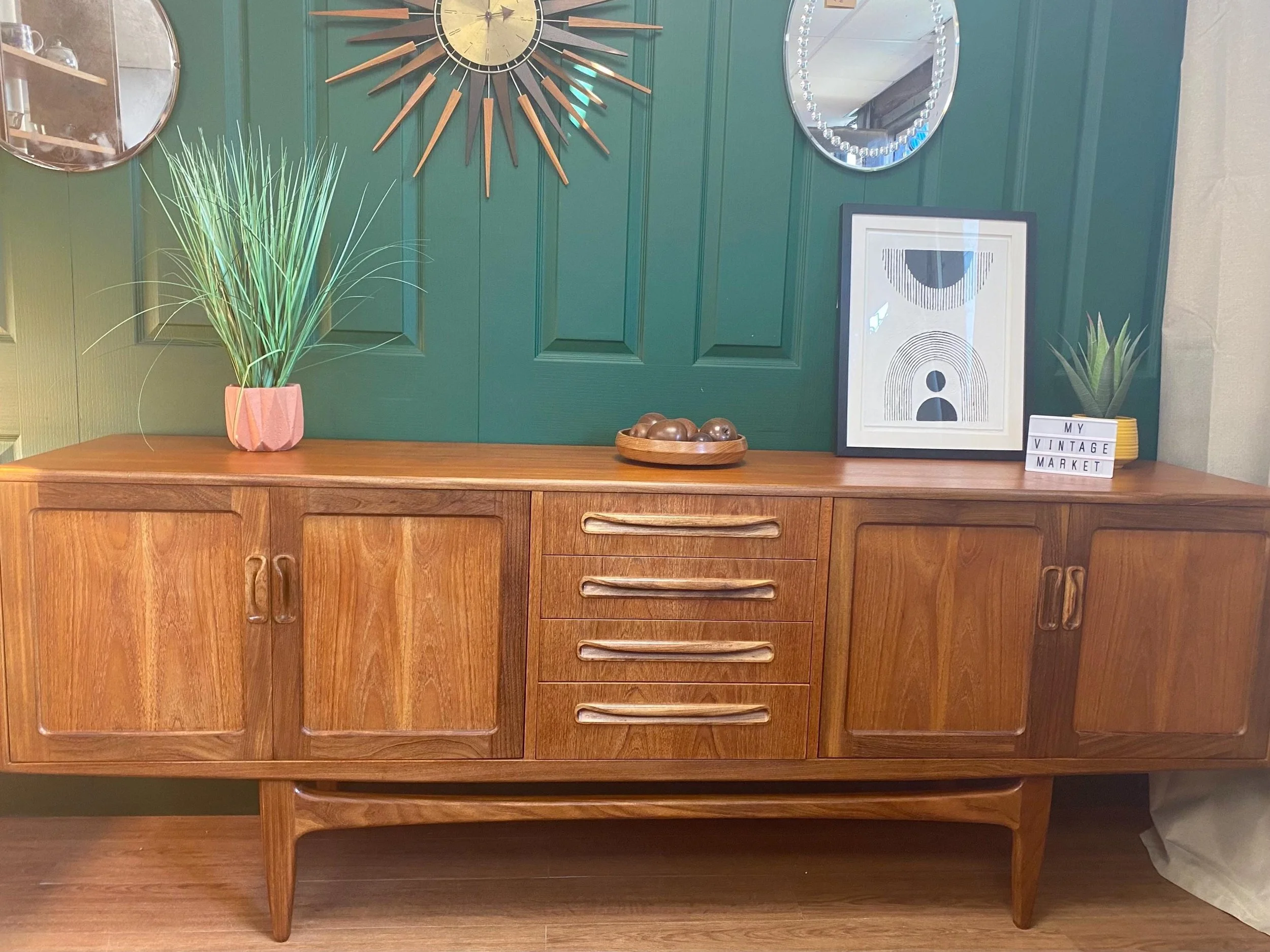 1960s mid century G Plan Long John sideboard by Victor Wilkins in teak and afromosia
