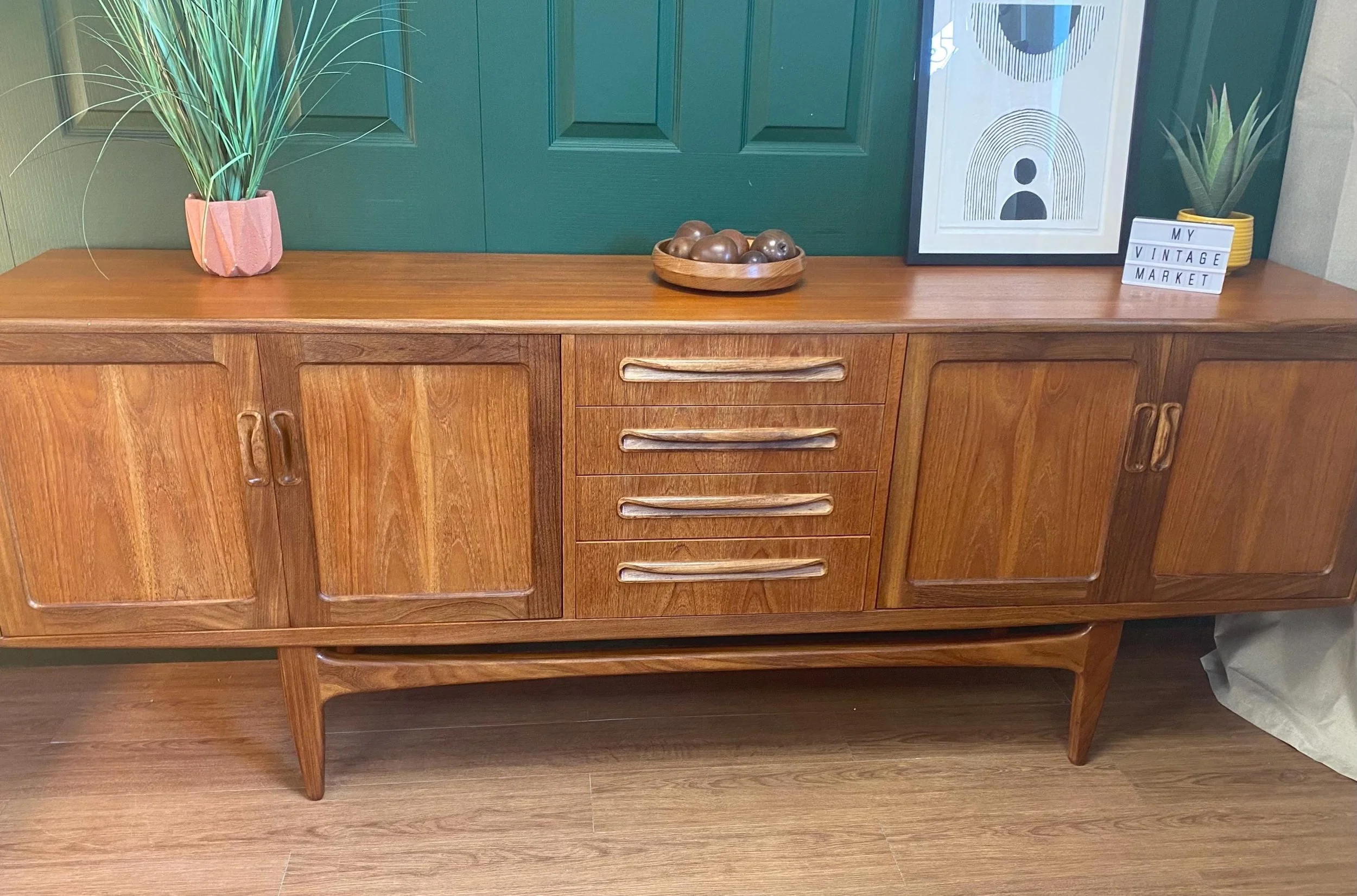 1960s mid century G Plan Long John sideboard by Victor Wilkins in teak and afromosia