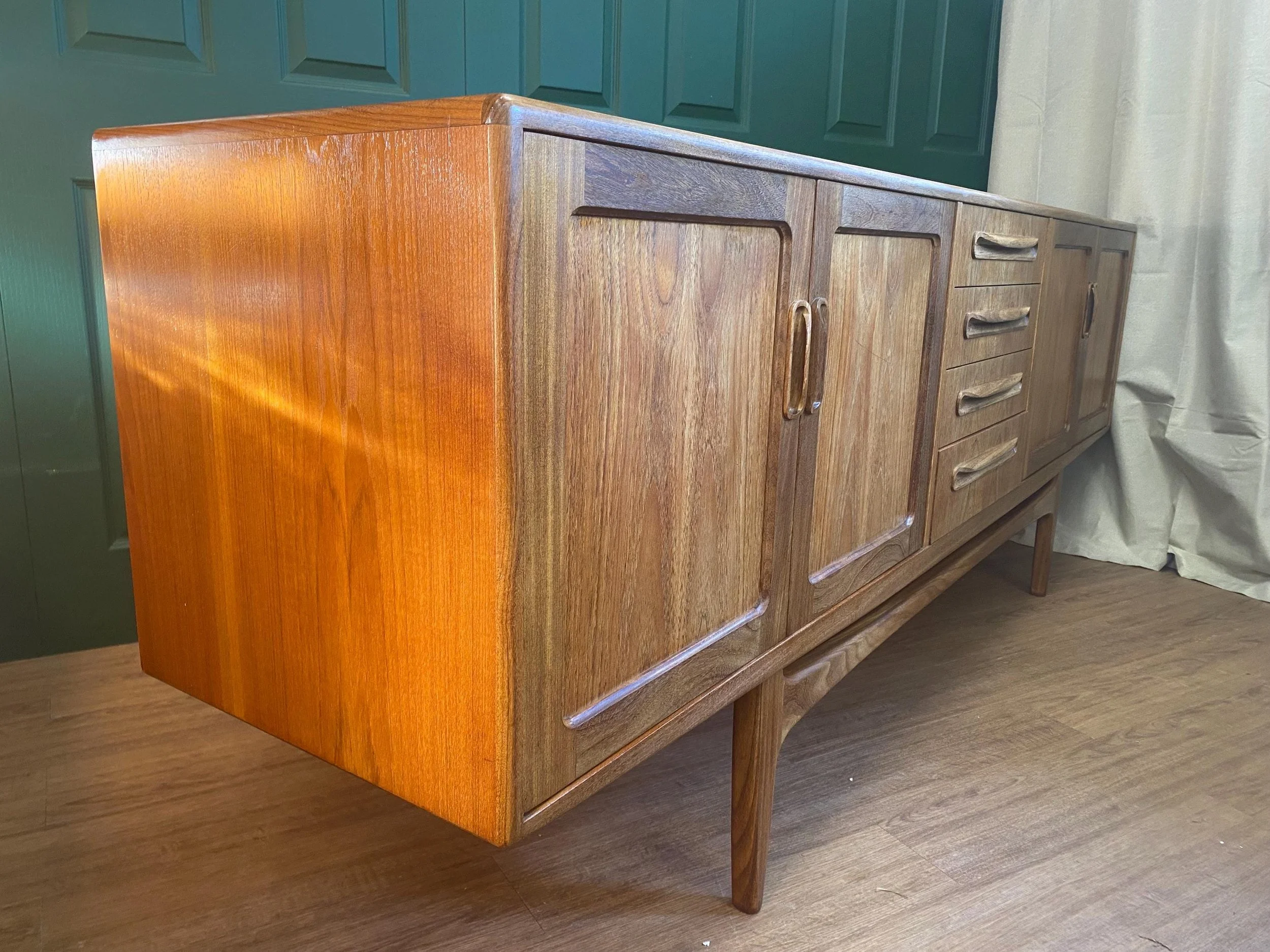 1960s mid century G Plan Long John sideboard by Victor Wilkins in teak and afromosia