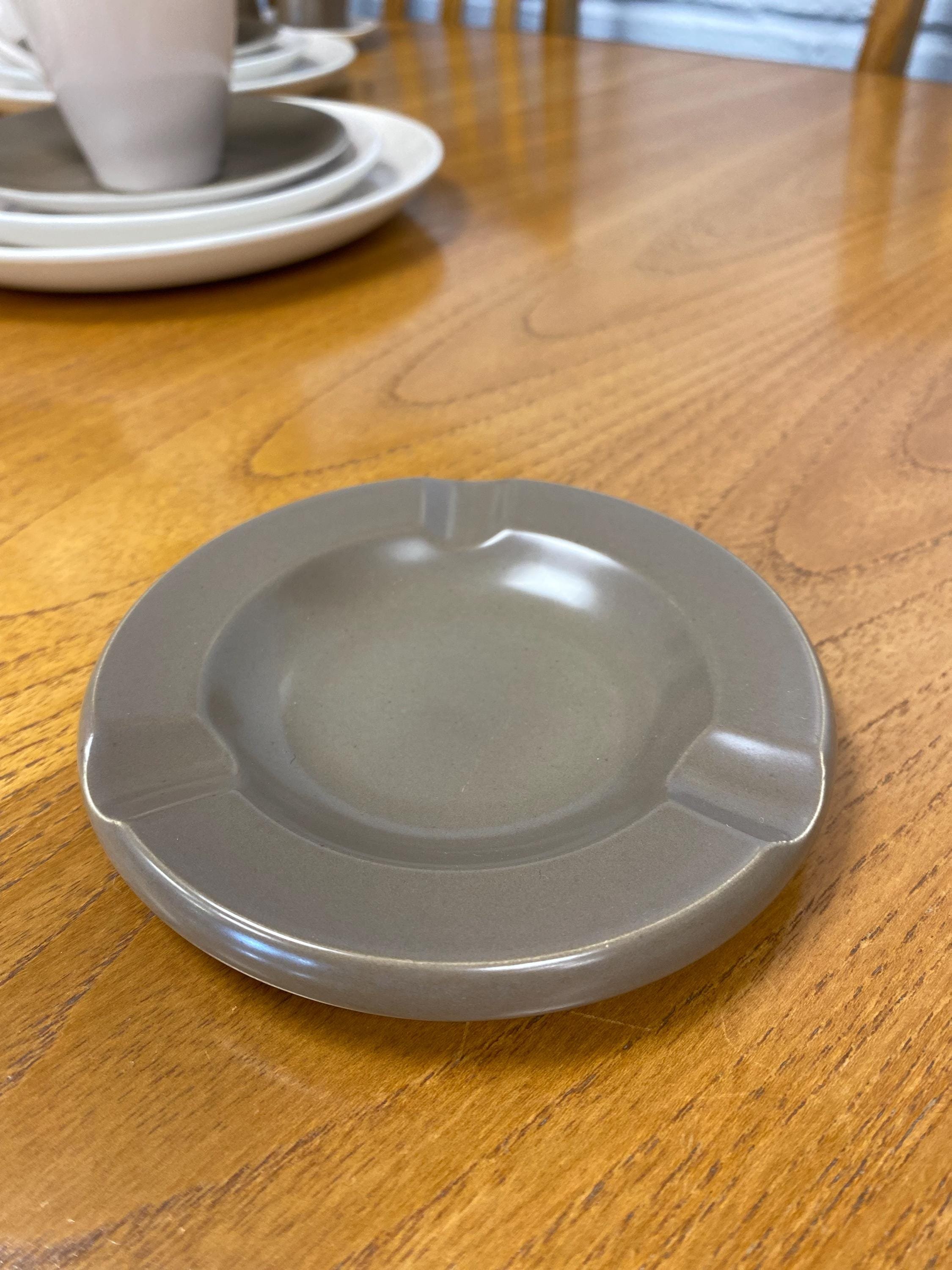 Vintage mid century Poole Pottery twin tone ash tray