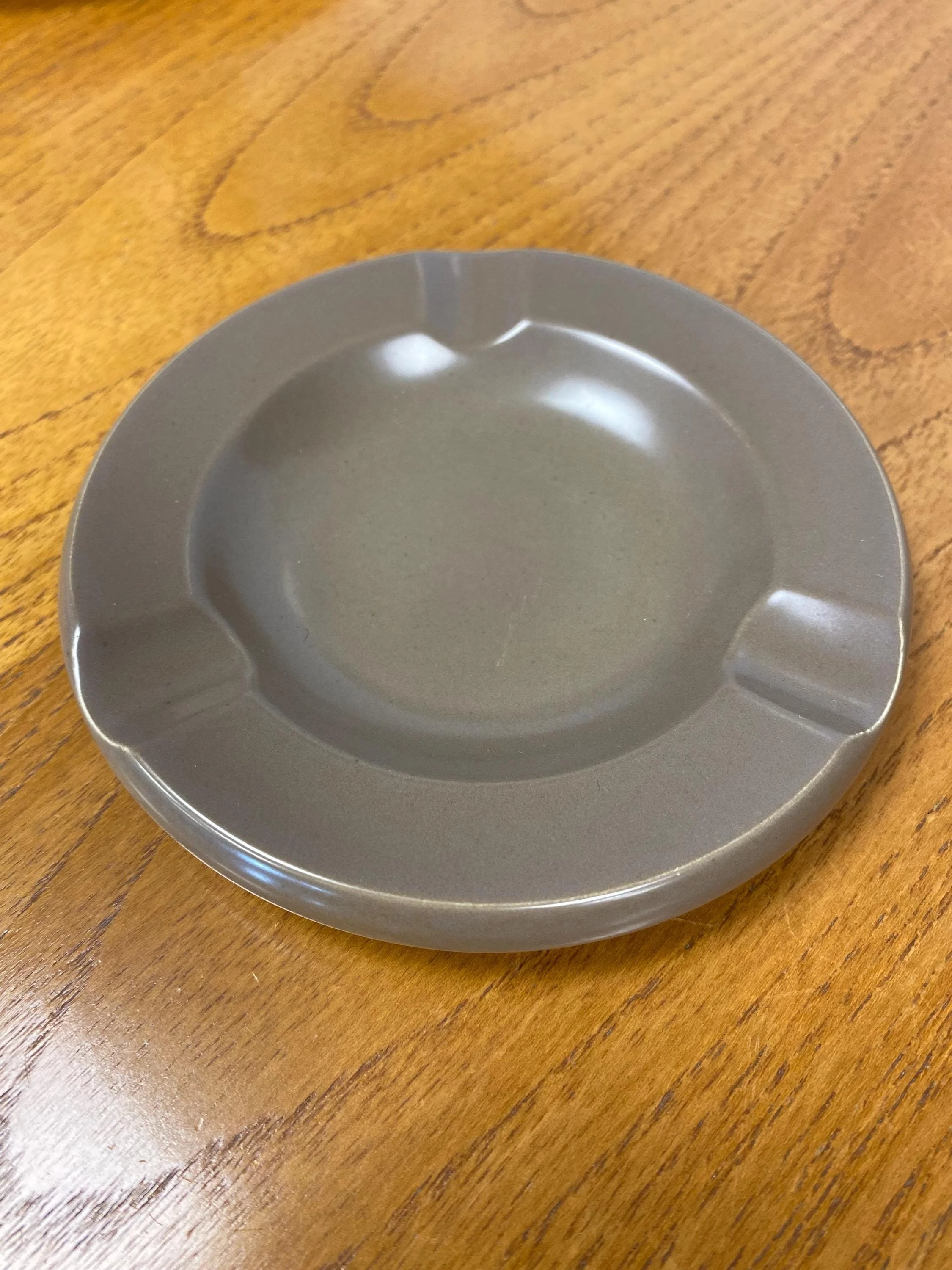 Vintage mid century Poole Pottery twin tone ash tray