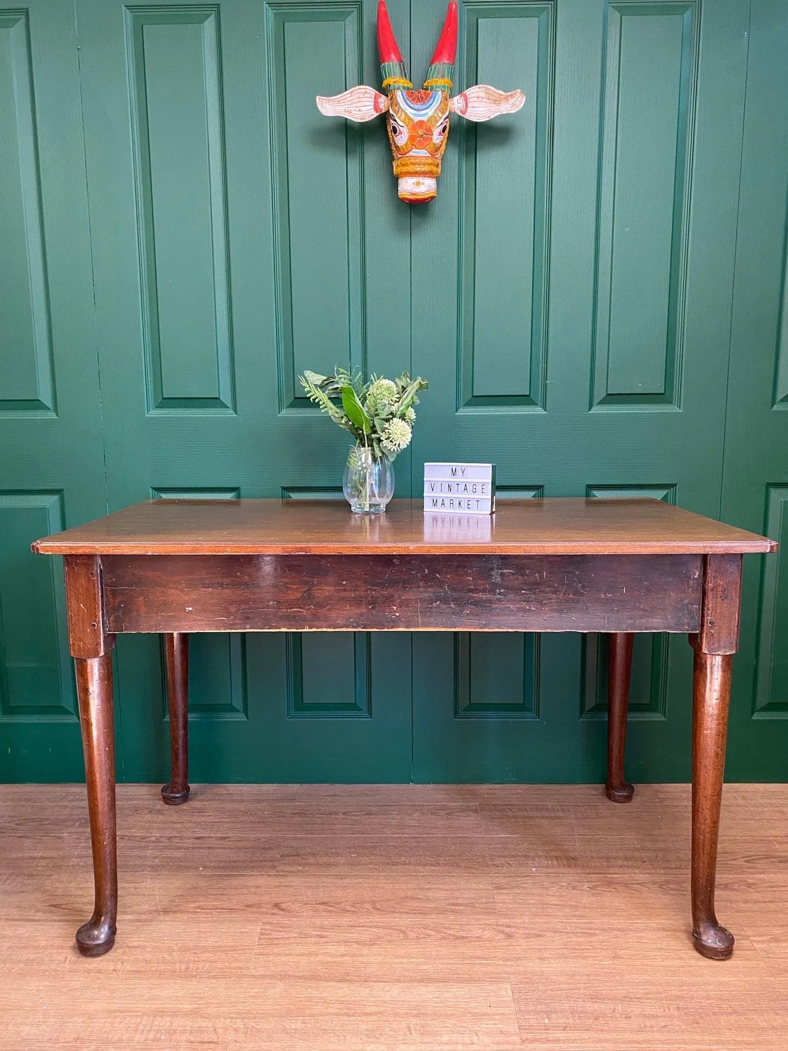 Antique Edwardian mahogany rectangular Barrister's table desk
