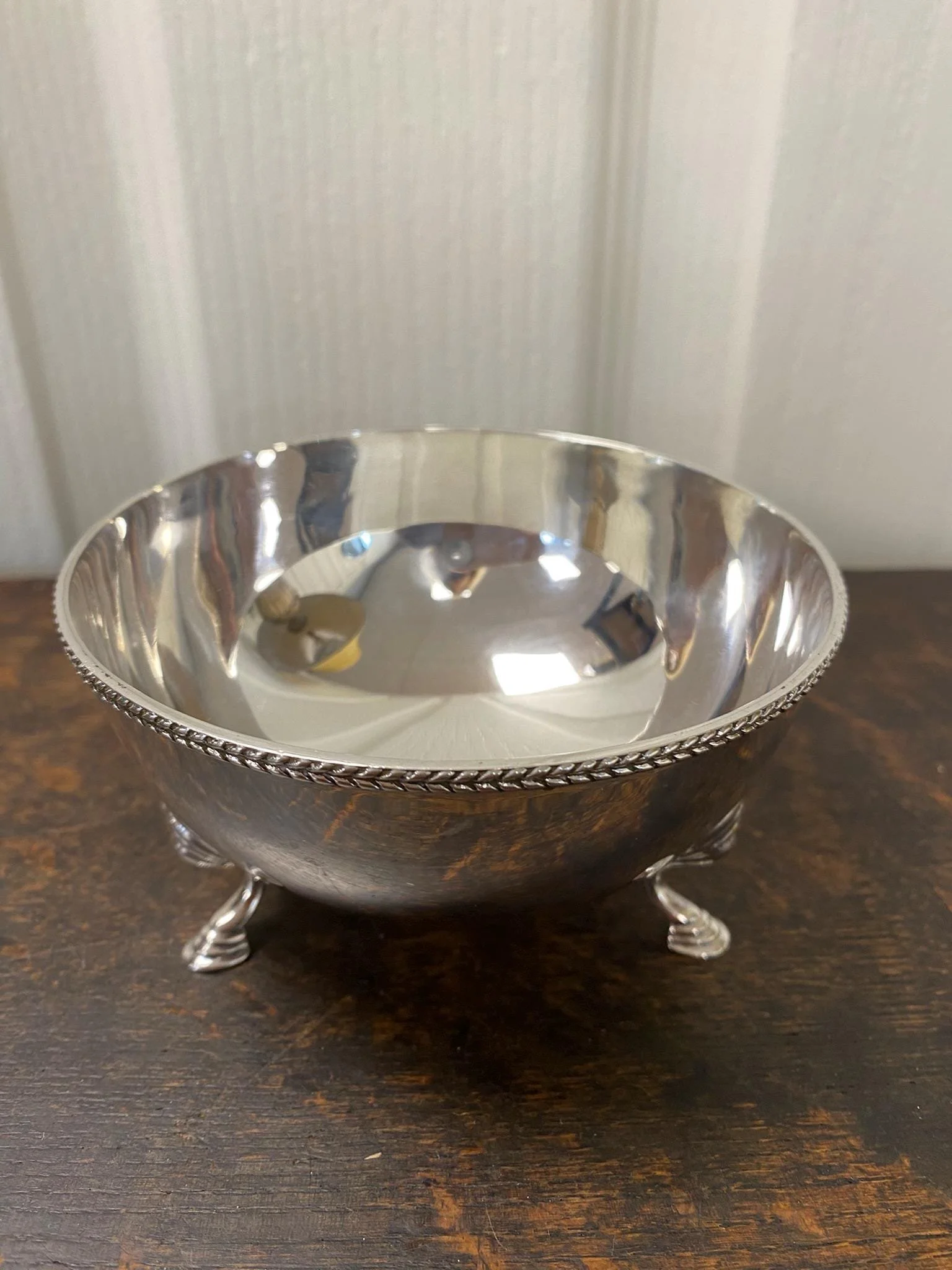 Vintage Solid Silver Sweet Sugar Bowl On Feet Hallmarked JBC & S Ltd