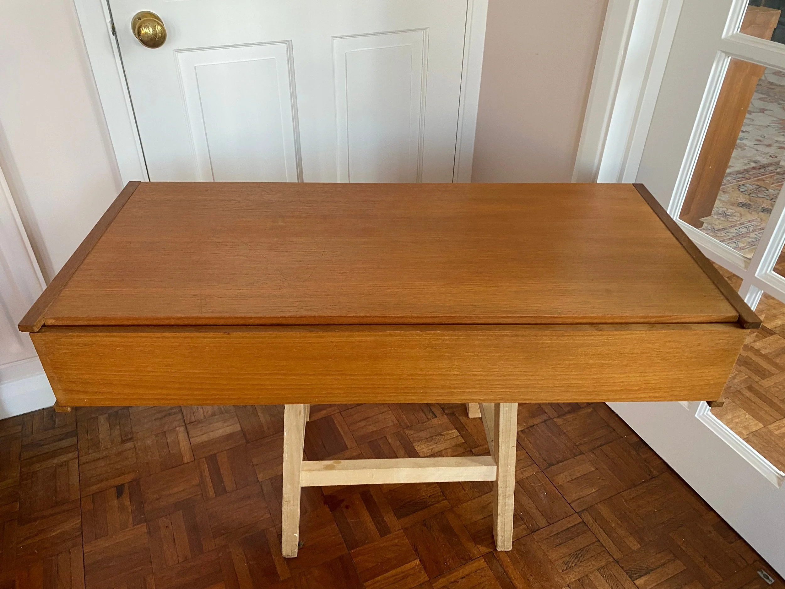 1960s mid century teak modular Beaver and Tapley SL wall furniture floating wall drawer