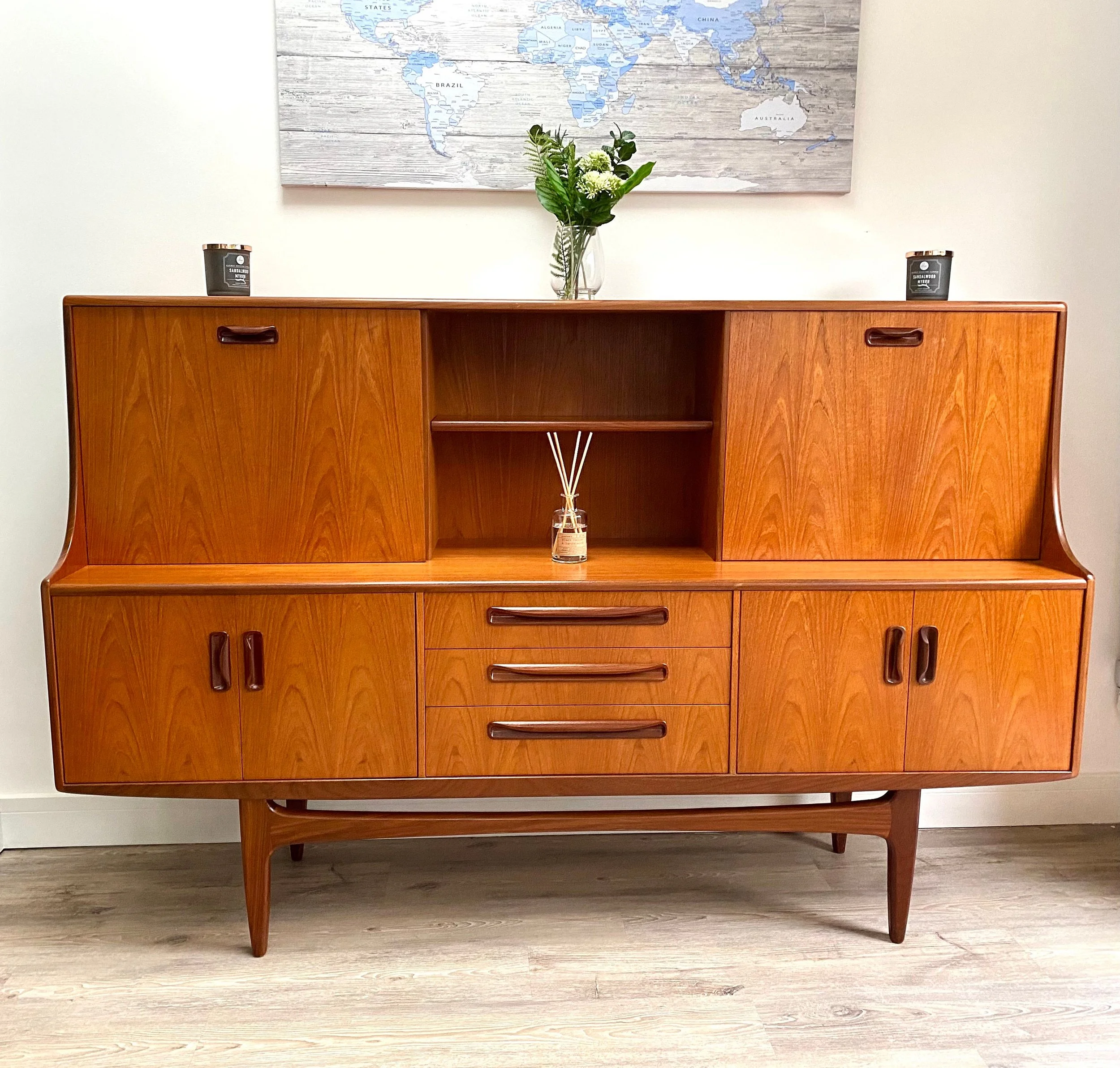 1960s70s GPlan E Gomme teak cocktail drinks cabinet sideboard
