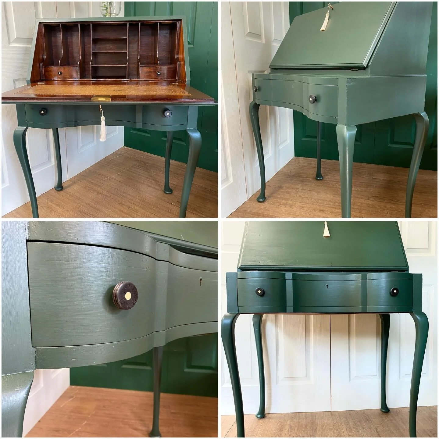 New Stock!

Dark green painted regency style bureau with bakelite handles.

www.myvintagemarket.co.uk

🏠 Viewing available at 5 The Smithy, Tewin Hill Farm, AL6 0LL

🚚 Delivery available 

📞 Contact me - 07884432525 or DM for more details 

#myvin