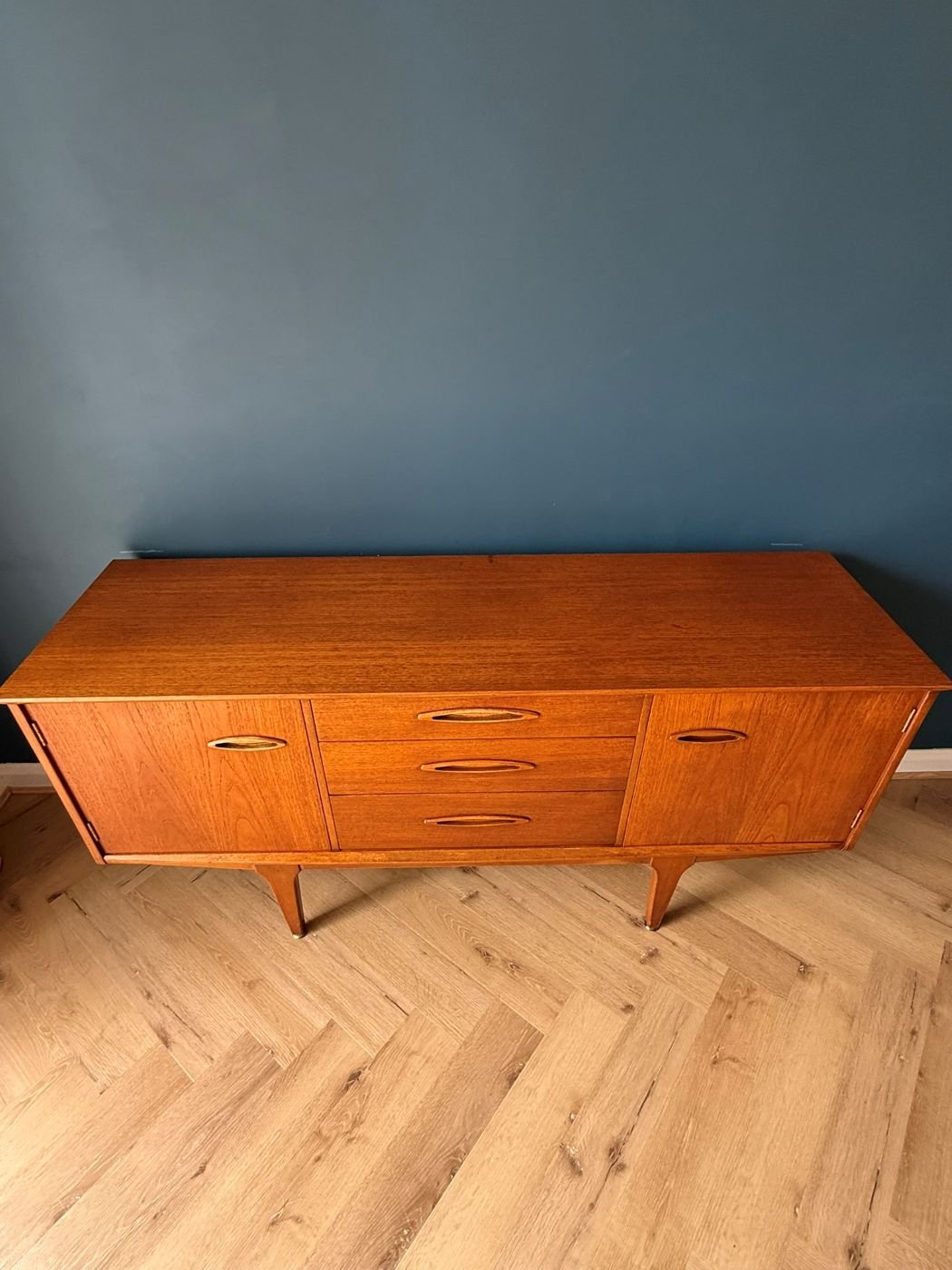 Mid century 1960s Jentique teak compact 5ft sideboard