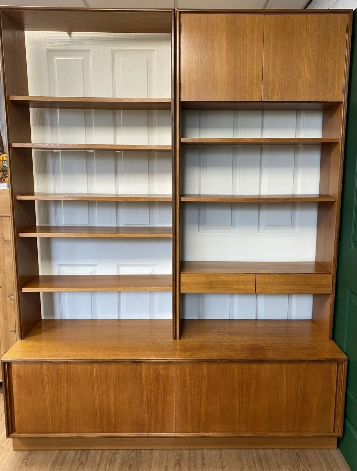 Mid century 1960s vintage retro Danish style G Plan Form 5 double modular wall unit