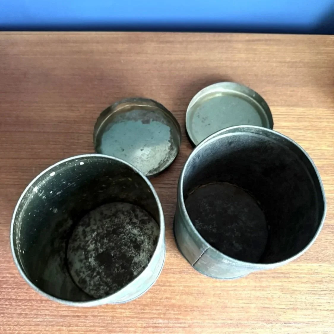 Vintage 1940s storage jars metal containers currants and lentils
