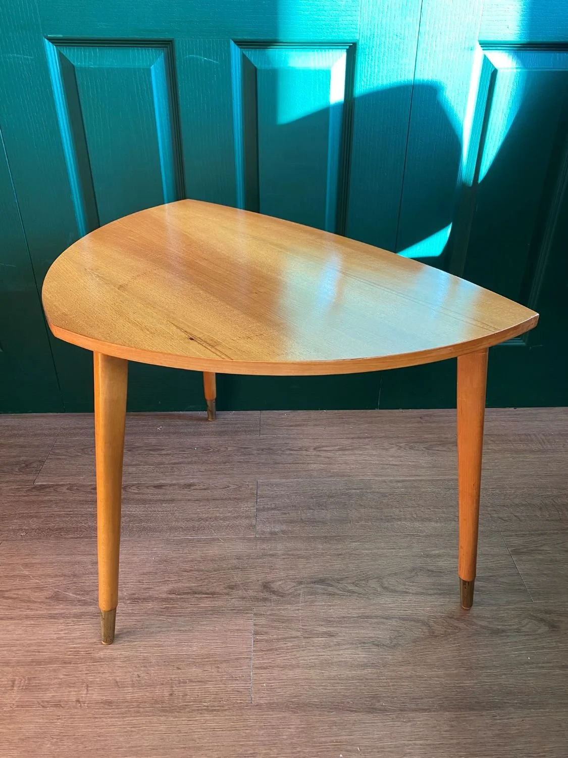 Mid century 1960s teak asymmetric coffee table side table