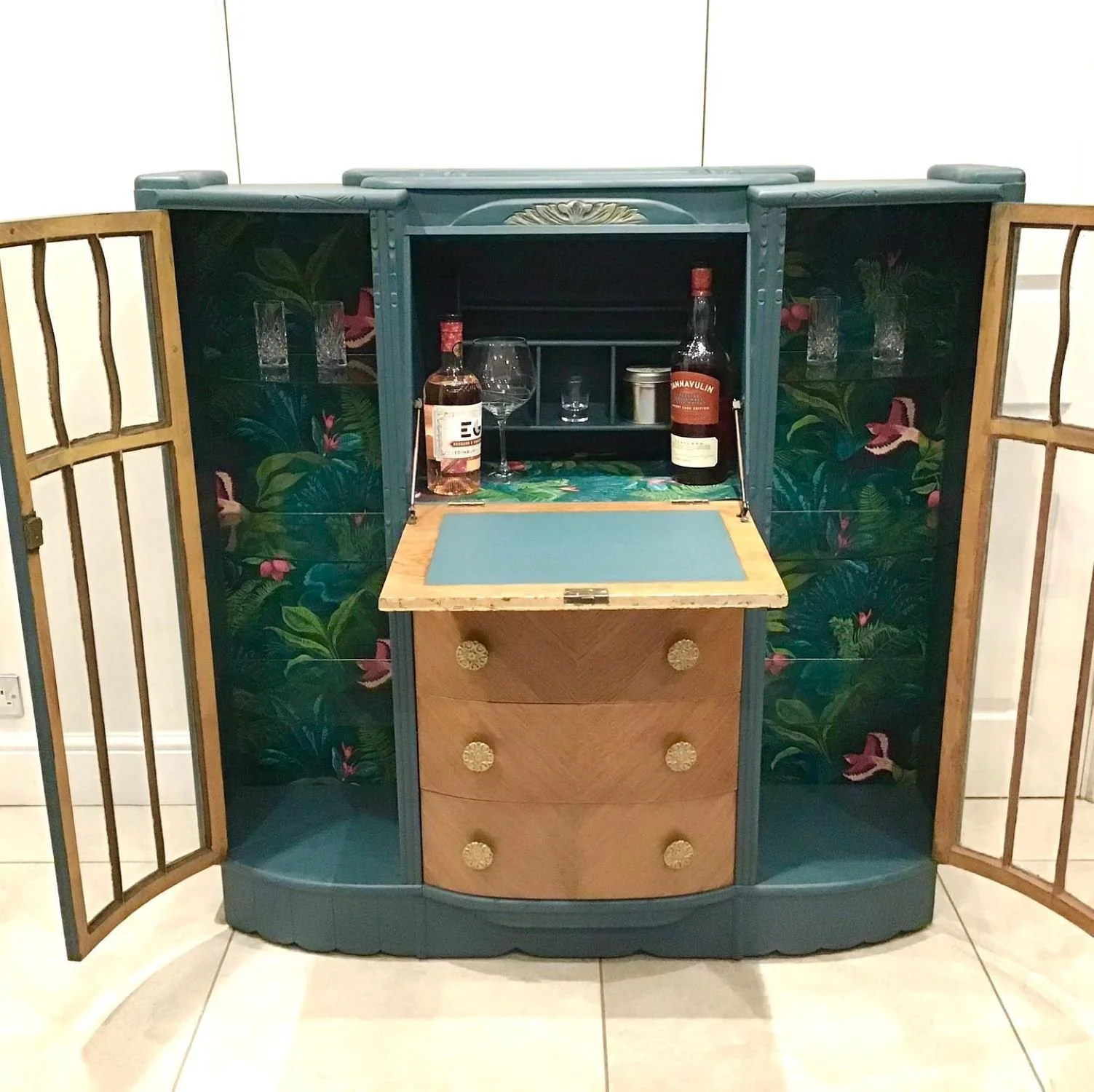 upcycled 1930s cabinet