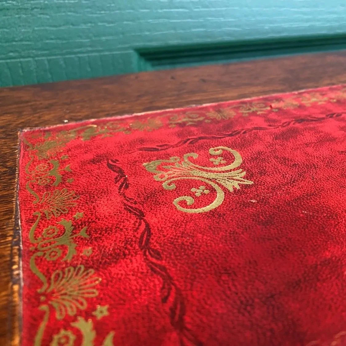 Antique Edwardian solid oak ladies writing desk