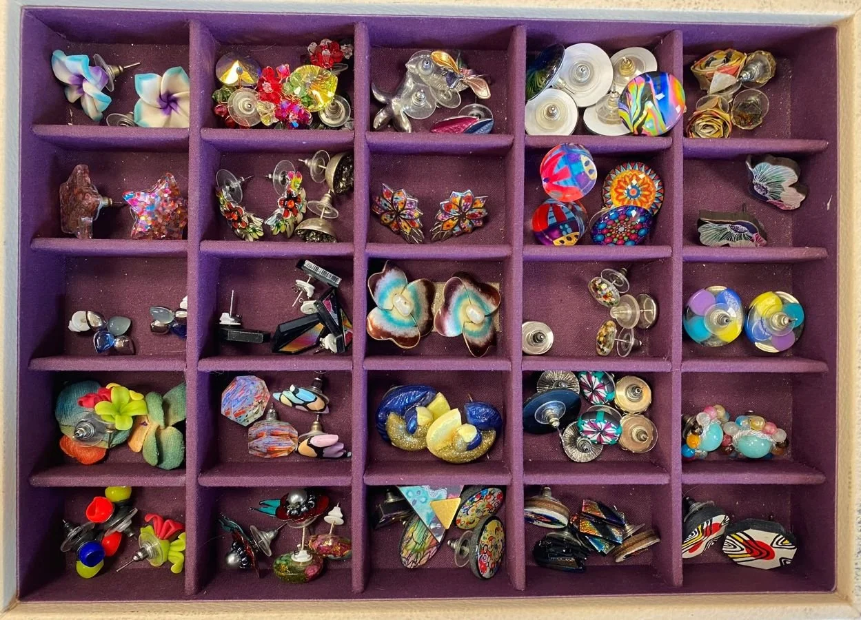 Huge collection of handmade earrings