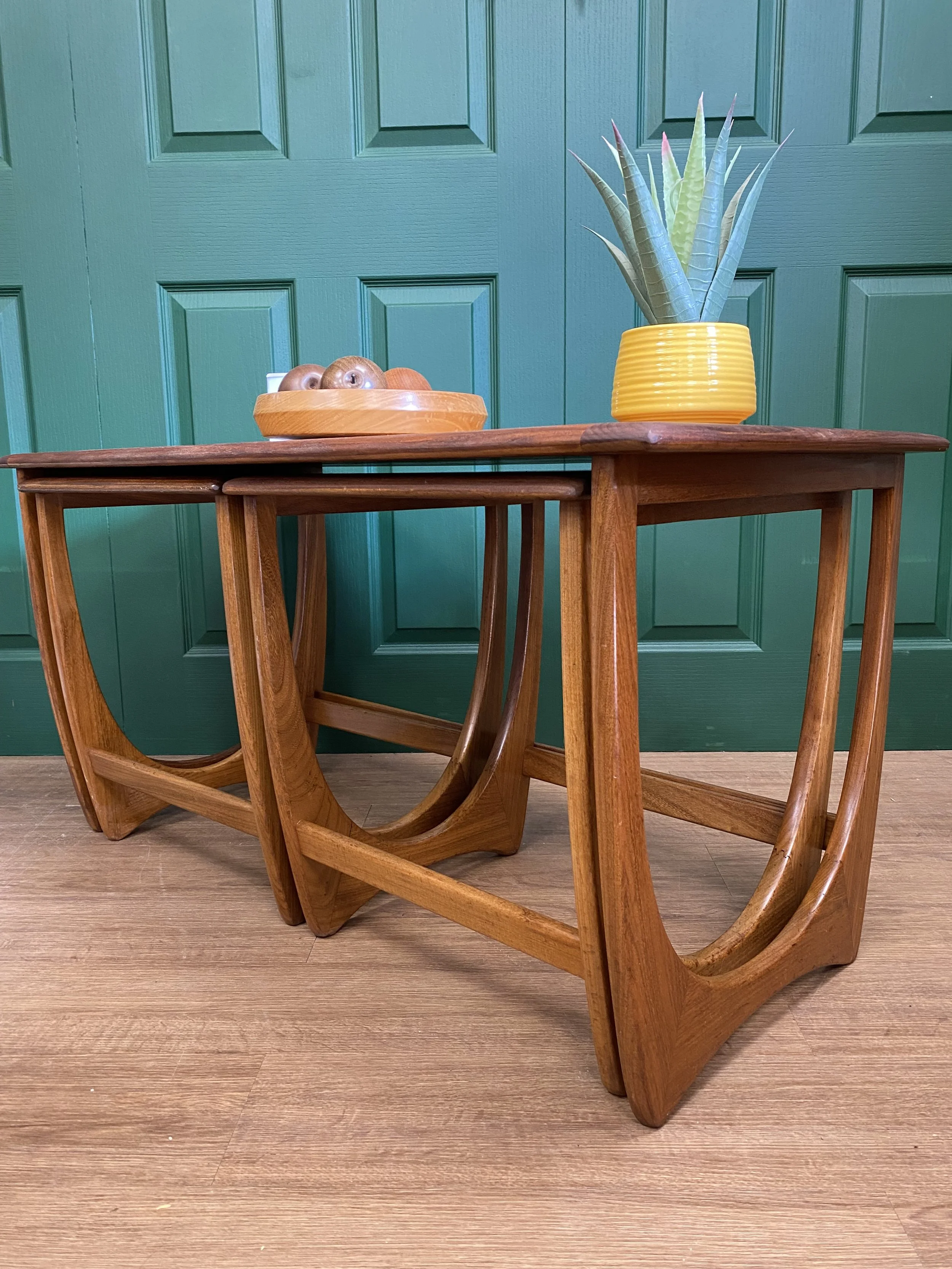 Mid century teak G Plan Long John Astro nest of tables VB Wilkins