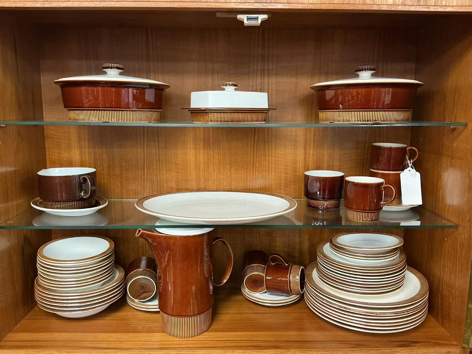 retro vintage brown Poole Pottery Chestnut dinner assorted set