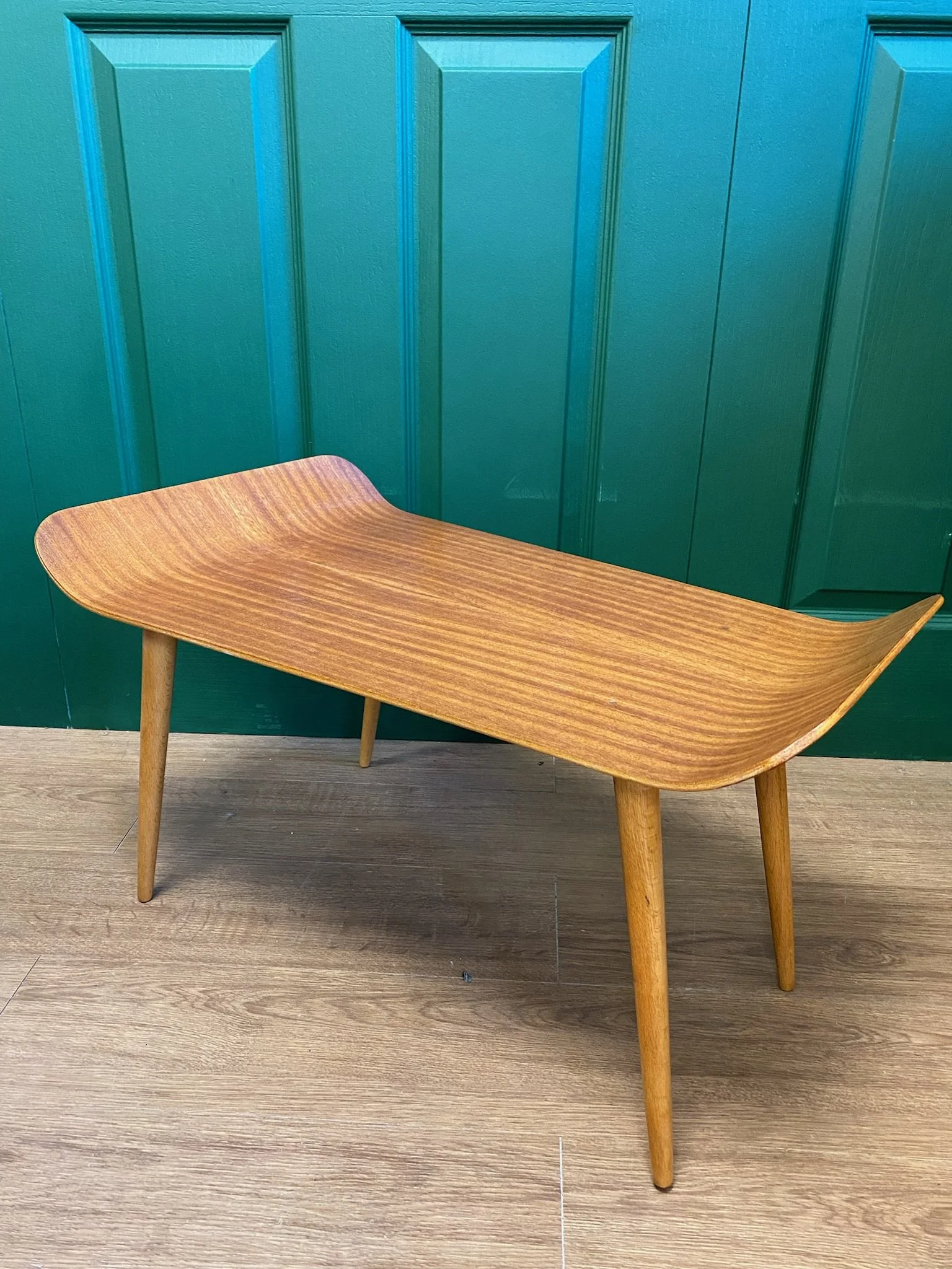 Mid century teak retro Paragon ‘The Mayfair’ moulded folding coffee table side table breakfast tray