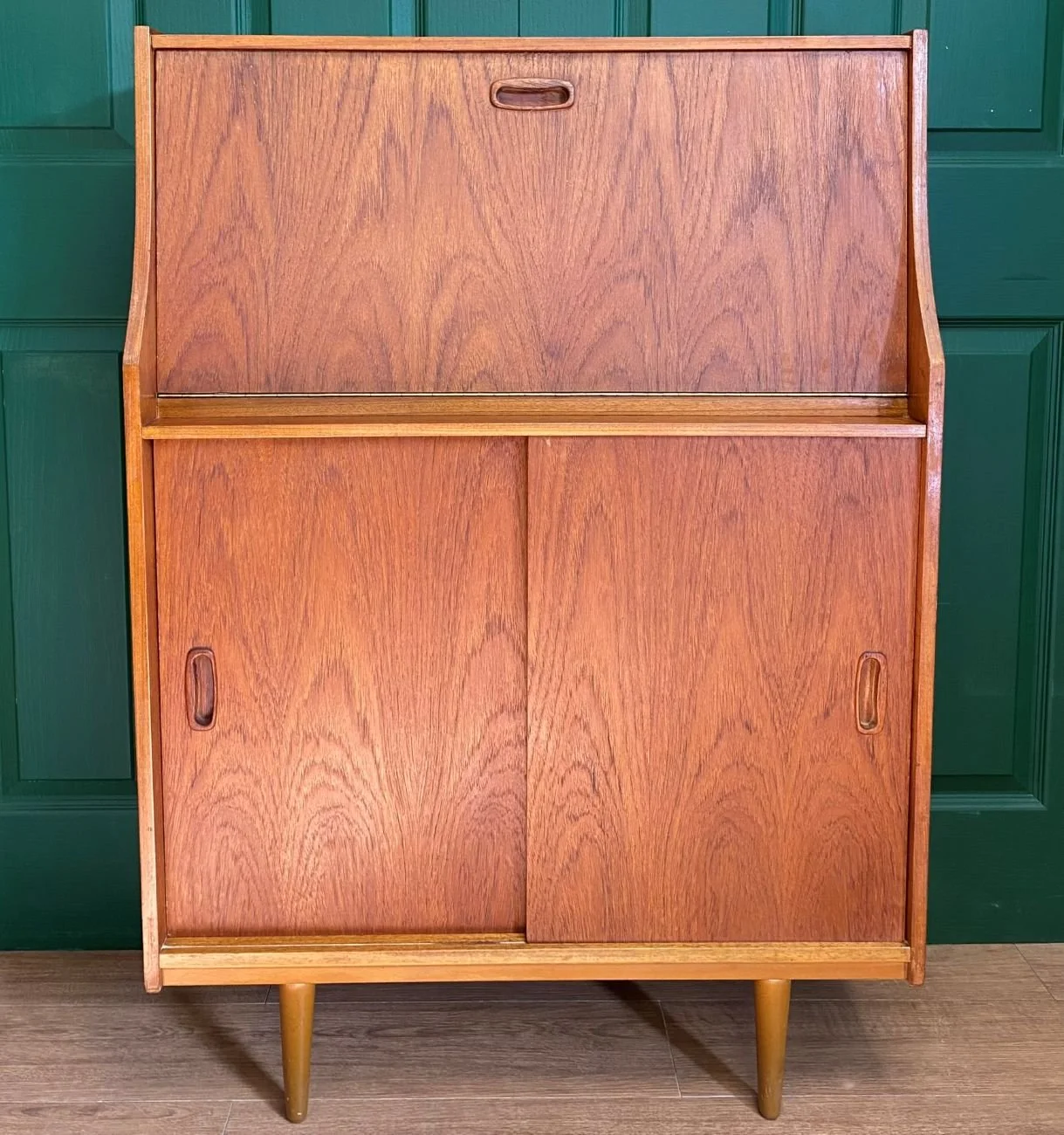 Mid Century 1960s Compact Teak Bureau