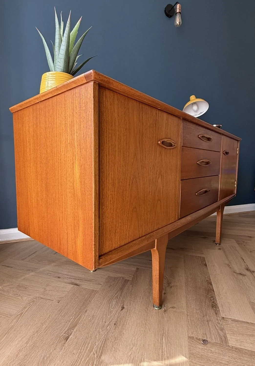 Mid century 1960s Jentique teak compact 5ft sideboard