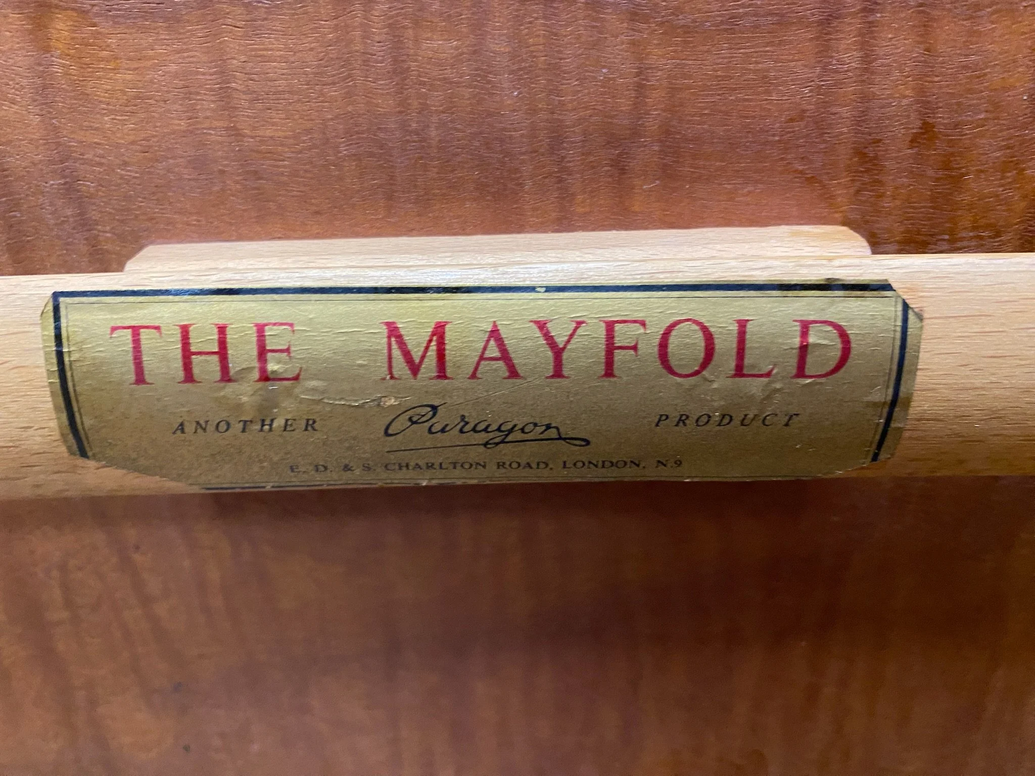 Mid century teak retro Paragon ‘The Mayfair’ moulded folding coffee table side table breakfast tray
