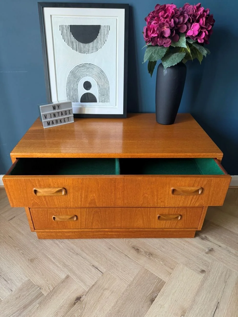 Vintage mid century G Plan E Gomme Fresco teak chest of drawers