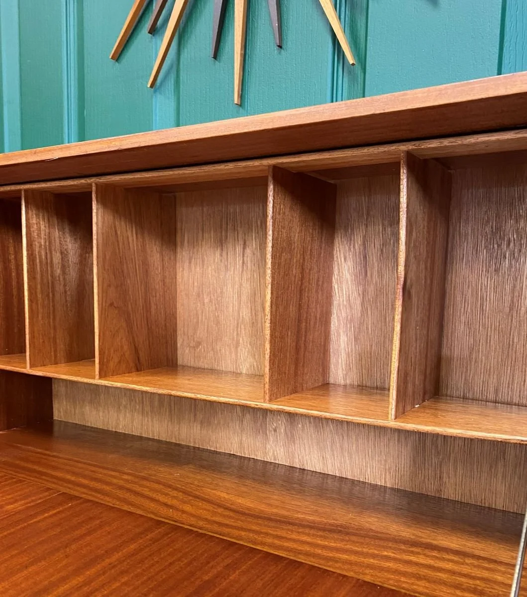 Mid Century 1960s Compact Teak Bureau