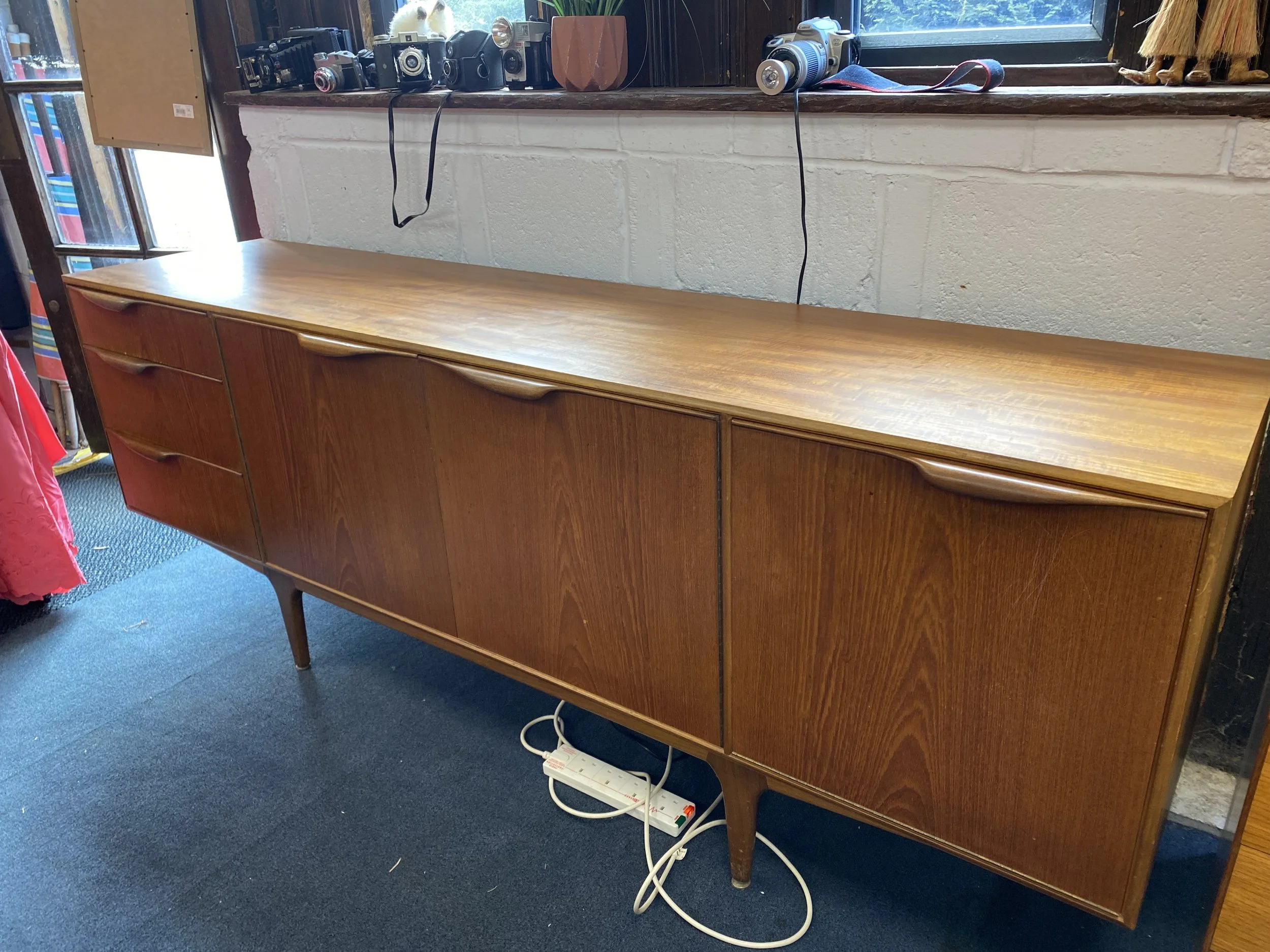 Vintage 1960s Danish style mid century teak sideboard by McIntosh.
