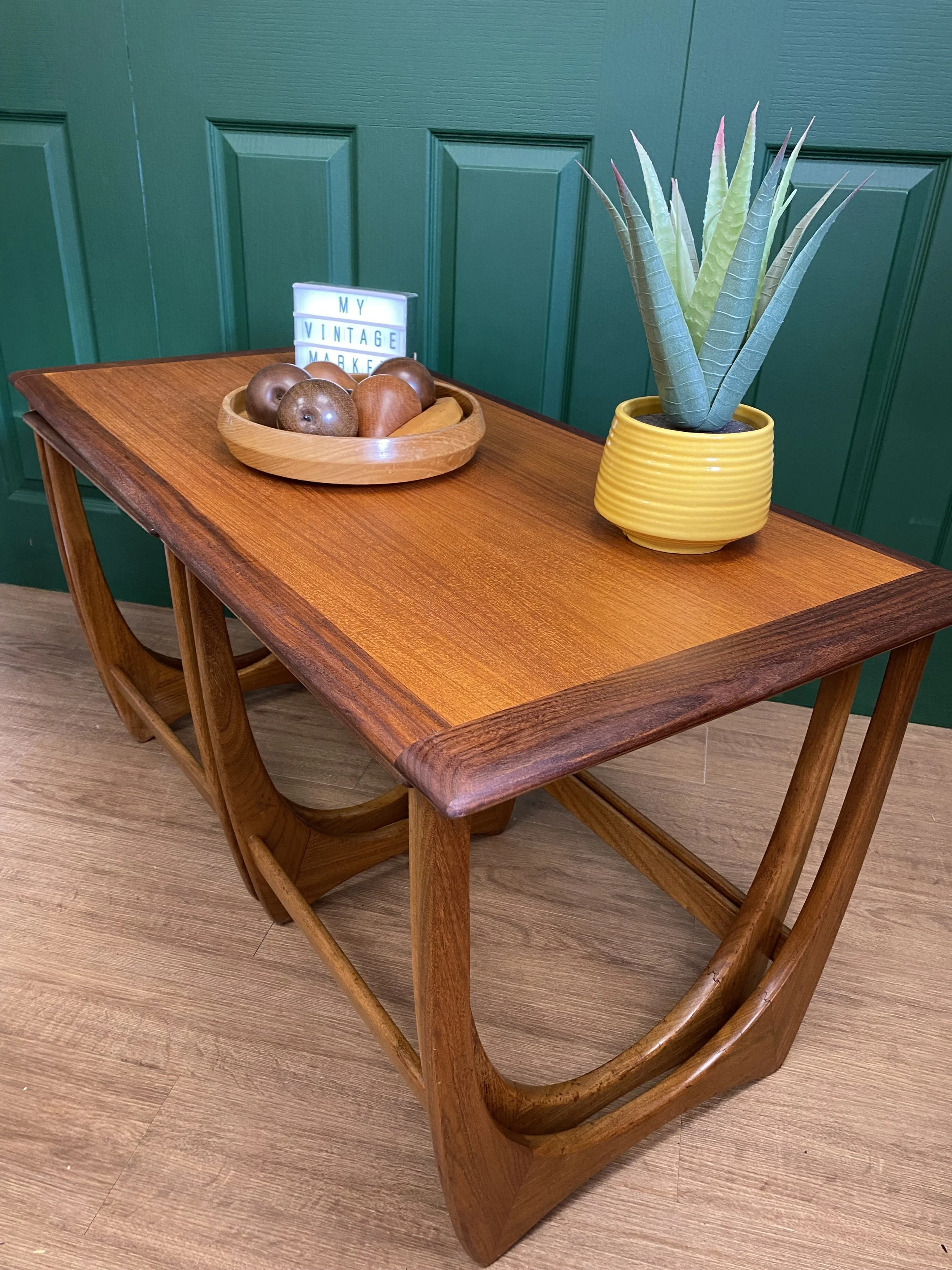 Mid century teak G Plan Long John Astro nest of tables VB Wilkins