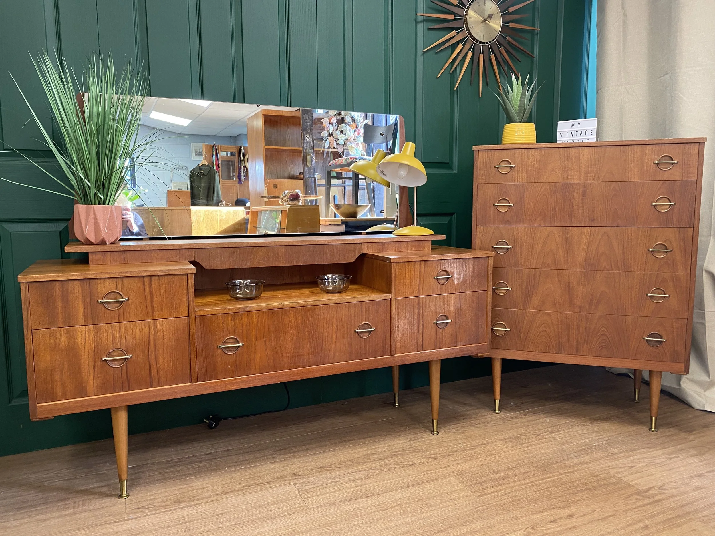 Mid century 1960s Austinsuite teak chest of drawers