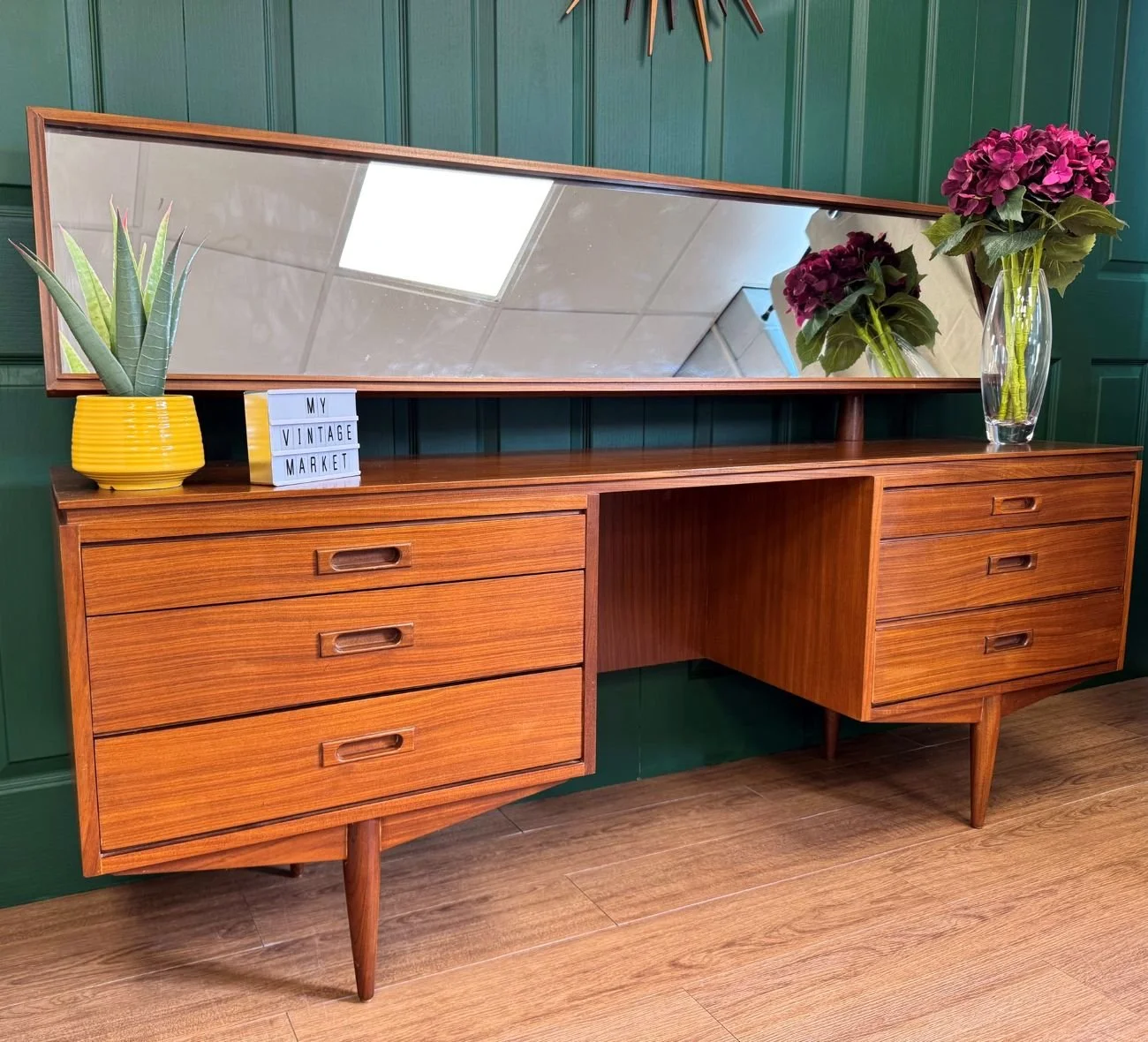 Mid century 1960s teak dressing table by White and Newton