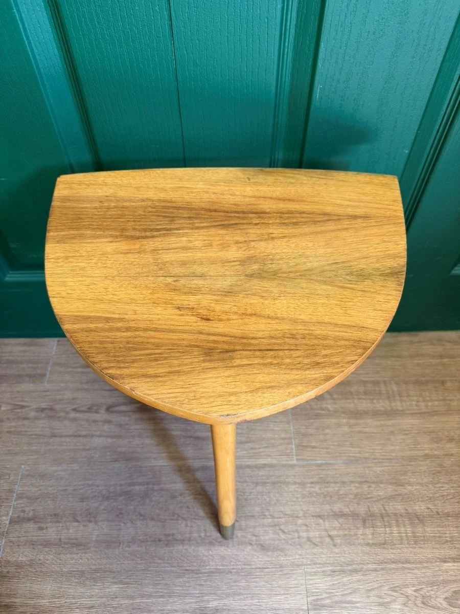 Small mid century 1960s teak asymmetric coffee table side table