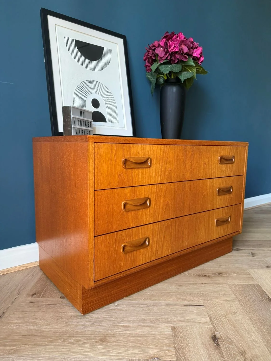 Vintage mid century G Plan E Gomme Fresco teak chest of drawers