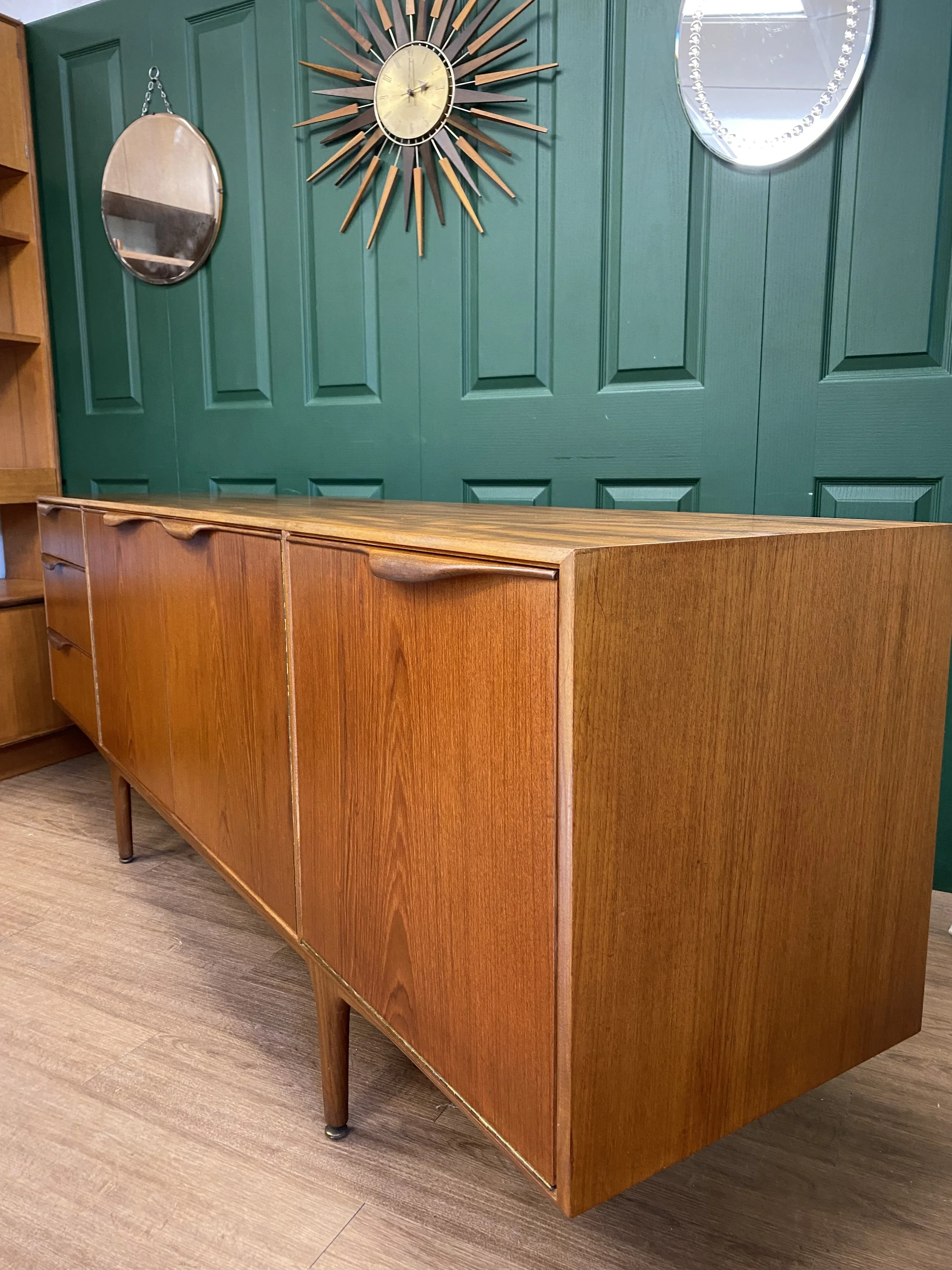 Vintage 1960s Danish style mid century teak sideboard by McIntosh.