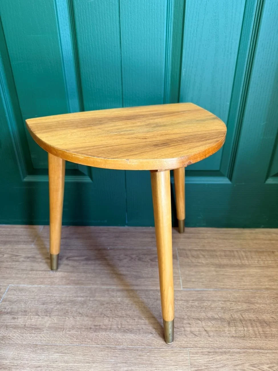 Small mid century 1960s teak asymmetric coffee table side table