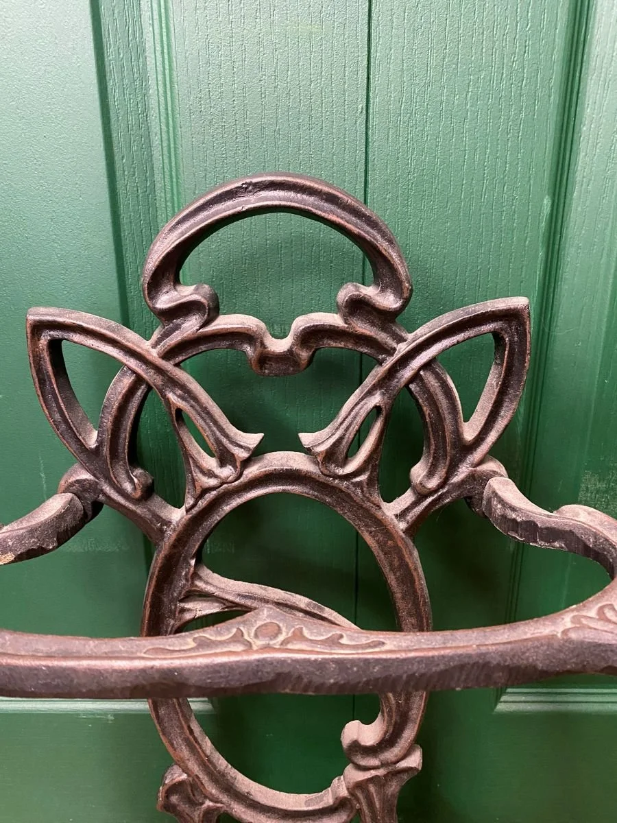Antique Scottish Cast Iron  Black Umbrella Stand close up.jpg