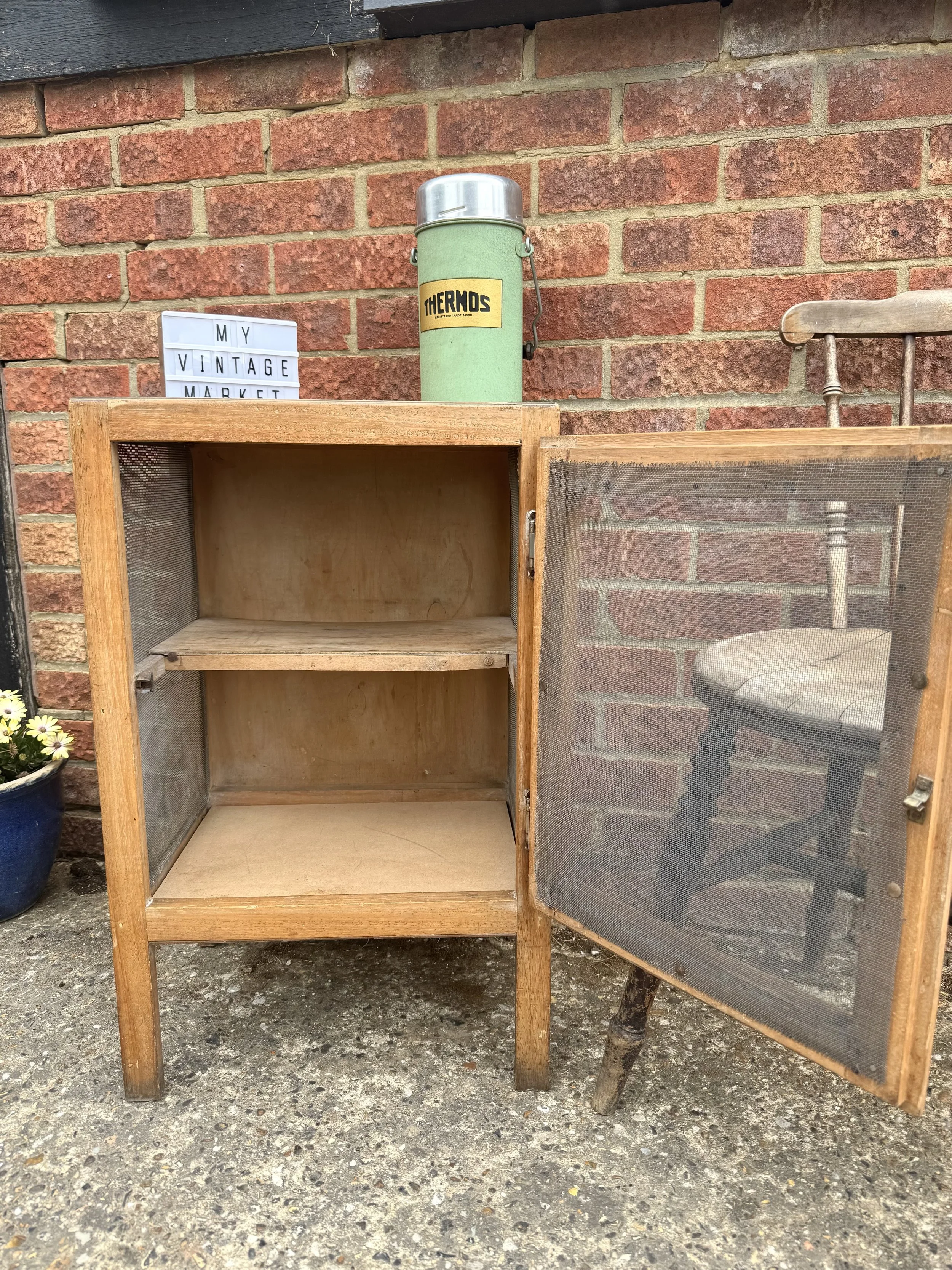 Vintage French cheese cupboard meat safe pie cabinet rustic traditional