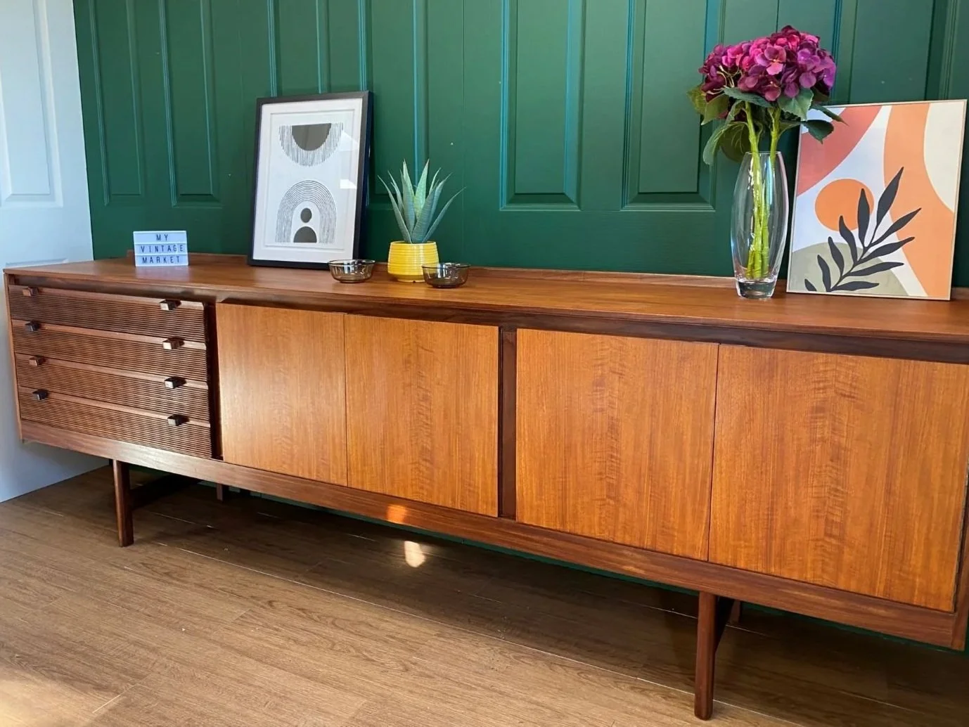 Mid Century 1960s Robert Heritage Knightsbridge Sideboard Produced By Archie Shine Ltd For Heals Solid Afromosia With Teak