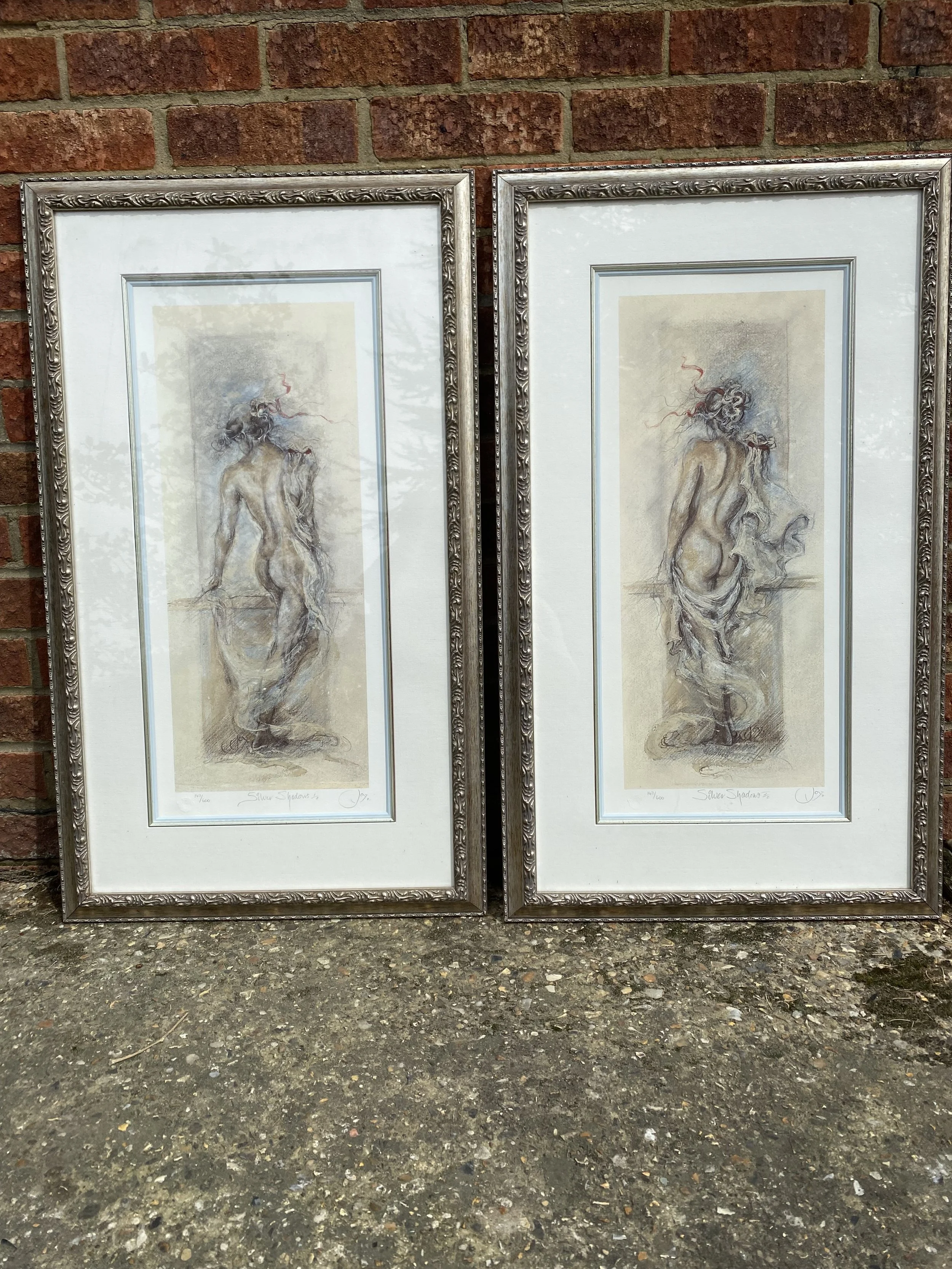 Pair of Joy Kirton-Smith Signed Limited Edition Prints Silver Shadow 1 & 2