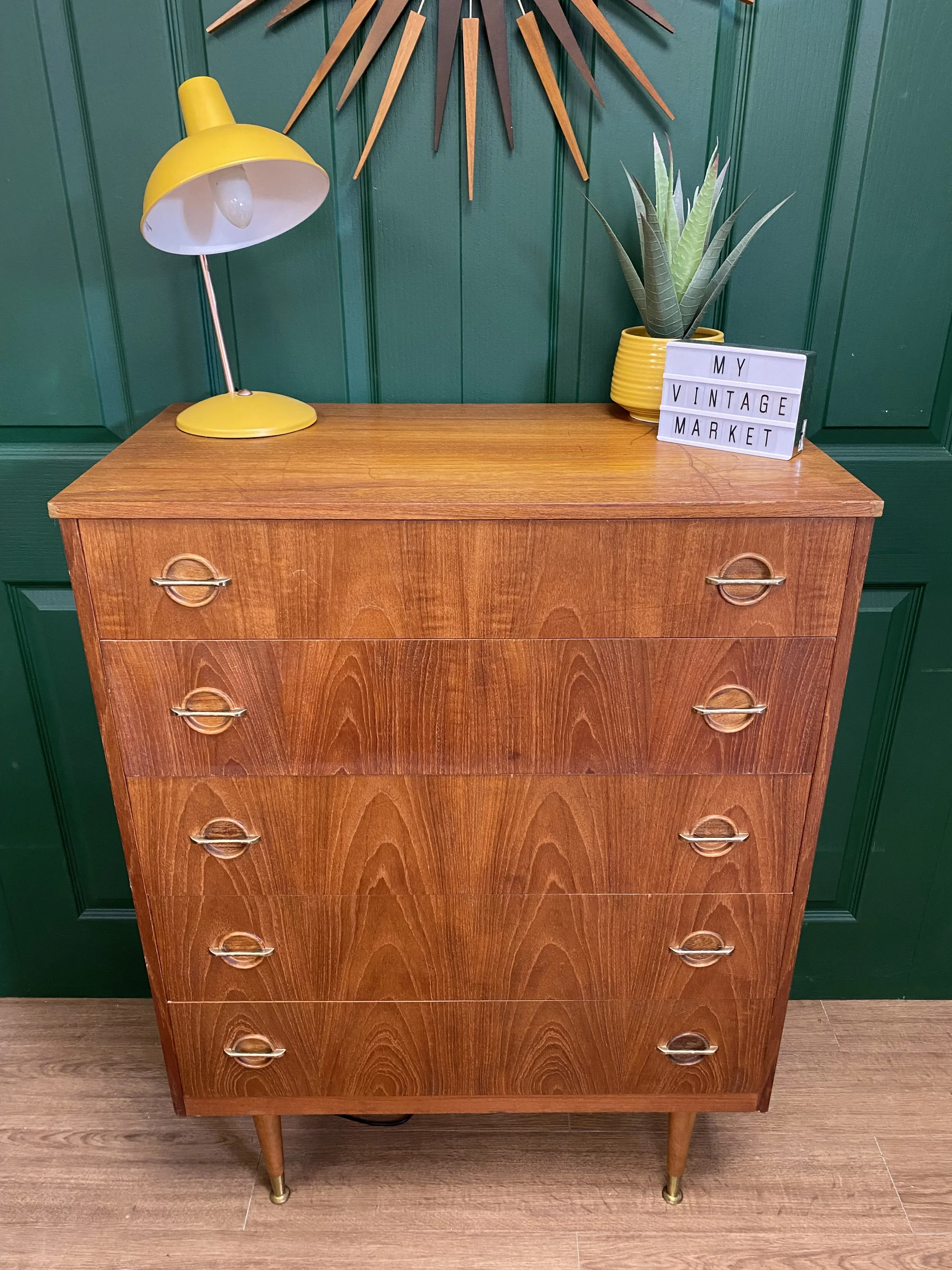 Mid century 1960s Austinsuite teak chest of drawers