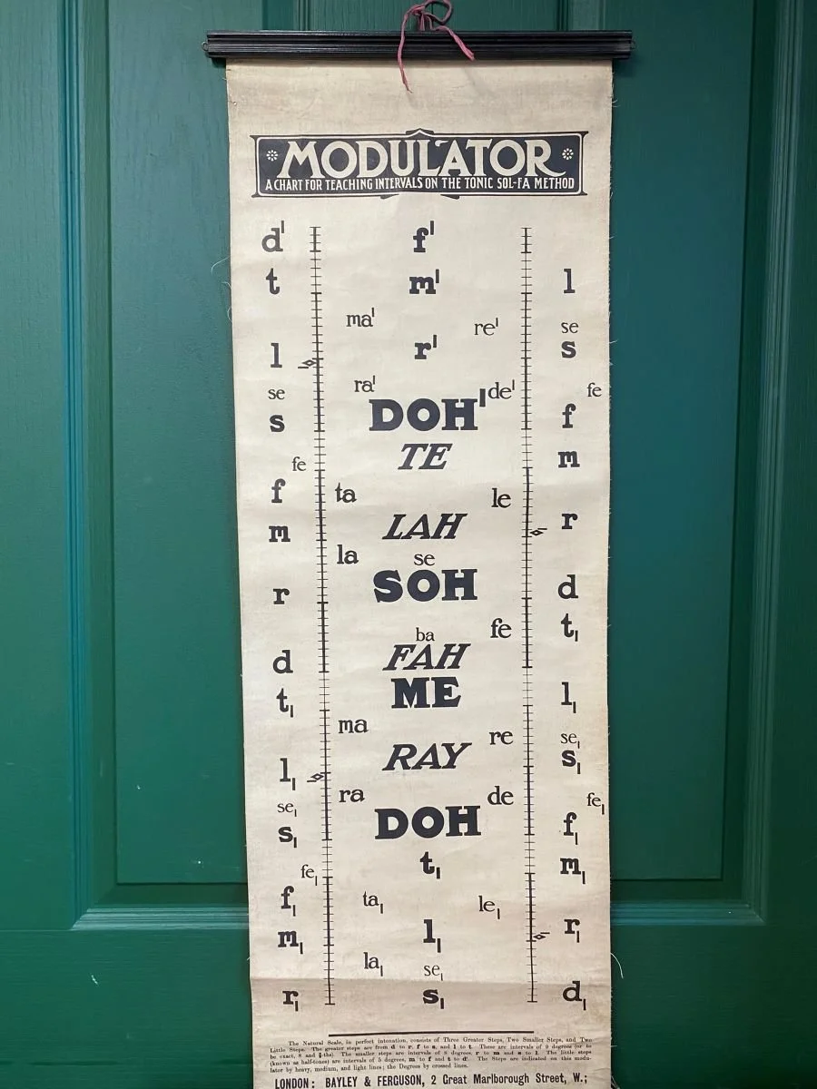 Antique Vintage Modulator Doh Lah Soh Me Ray Wall Hanging