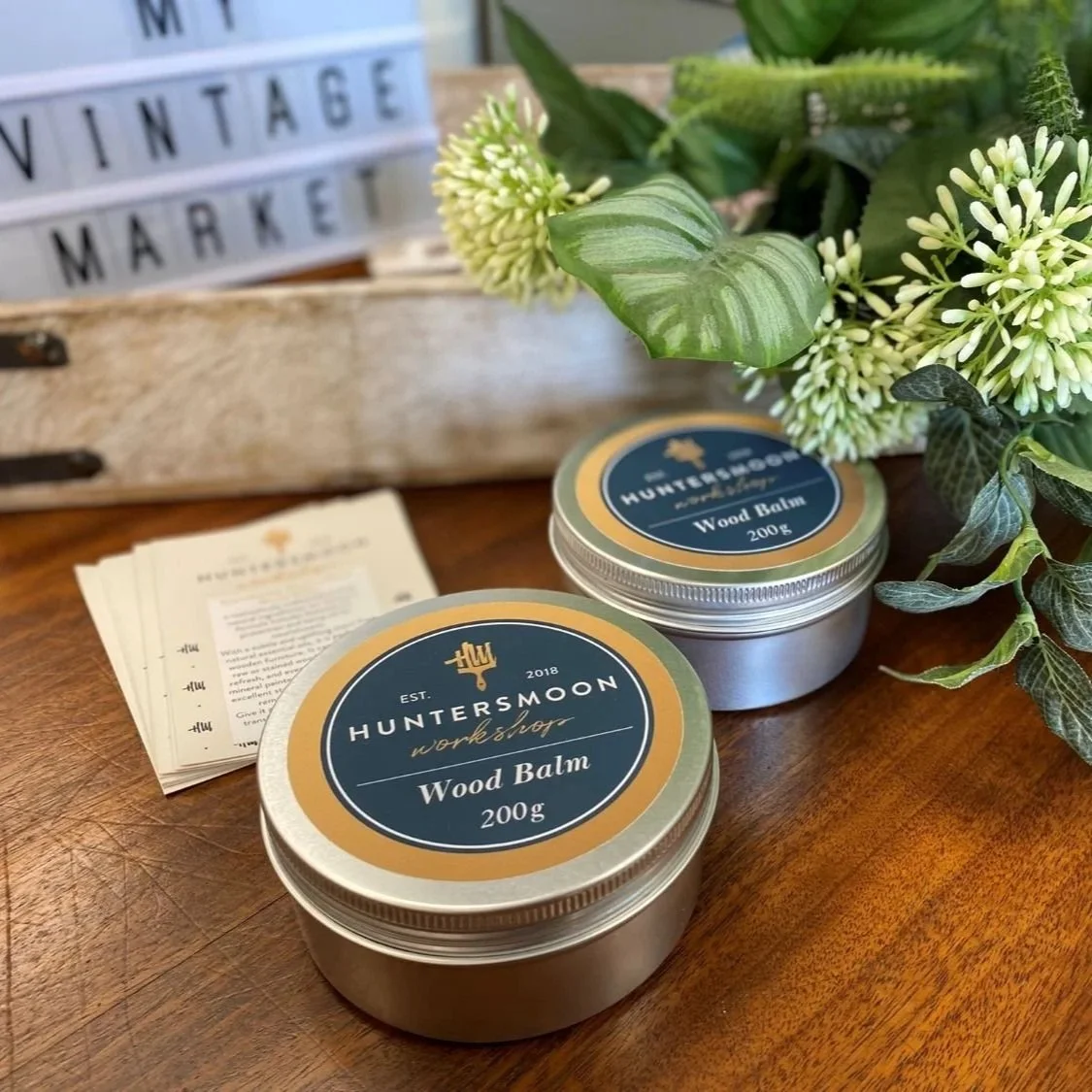 Hunters Moon Wood Balm Natural Furniture Wax 200g