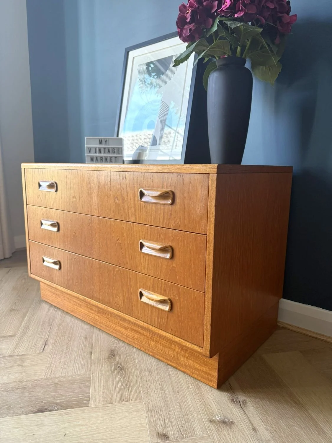 Vintage mid century G Plan E Gomme Fresco teak chest of drawers
