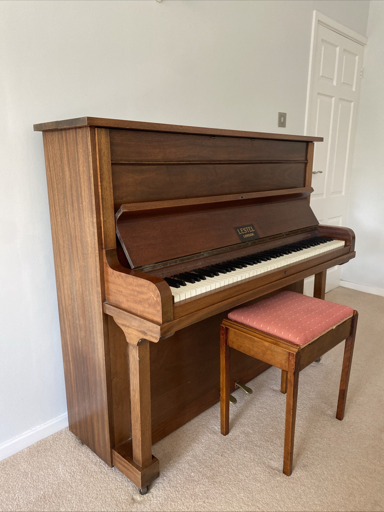 Antique Edwardian Rosewood Upright Piano Lestrel