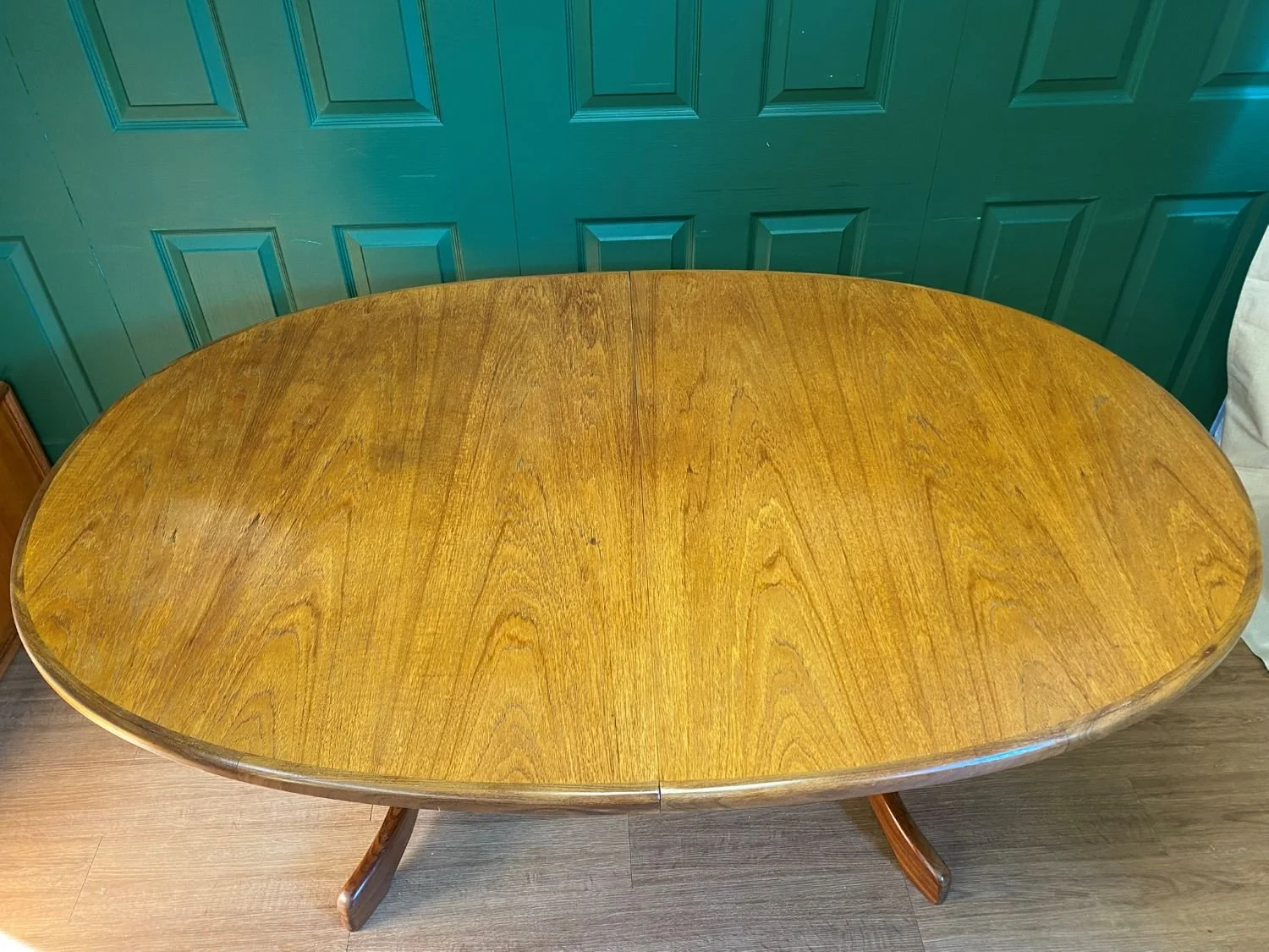 1960s G Plan Fresco solid teak extending dining table and six chairs mid century