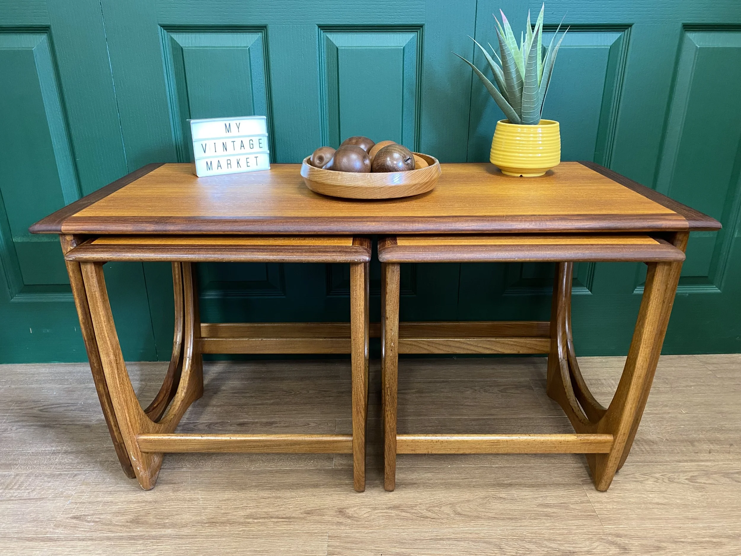 Mid century teak G Plan Long John Astro nest of tables VB Wilkins