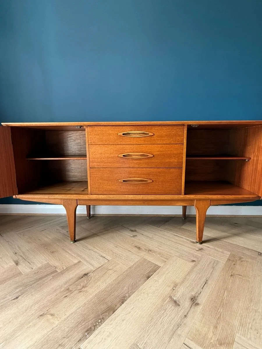 Mid century 1960s Jentique teak compact 5ft sideboard